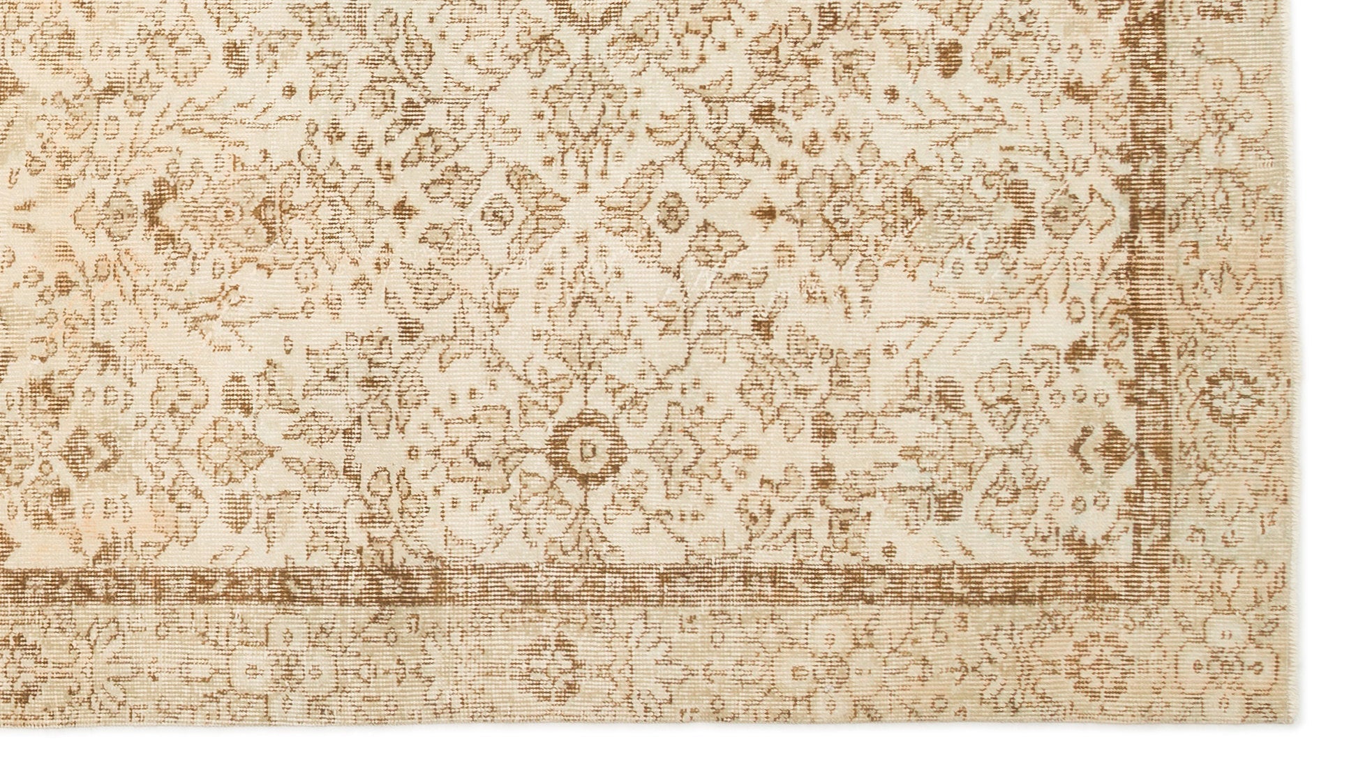 Atina 17158 Beige Vintage Wool Handmade Area Rug 5'3" x 9'0"