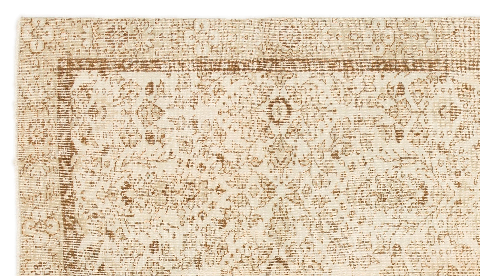 Atina 17158 Beige Vintage Wool Handmade Area Rug 5'3" x 9'0"