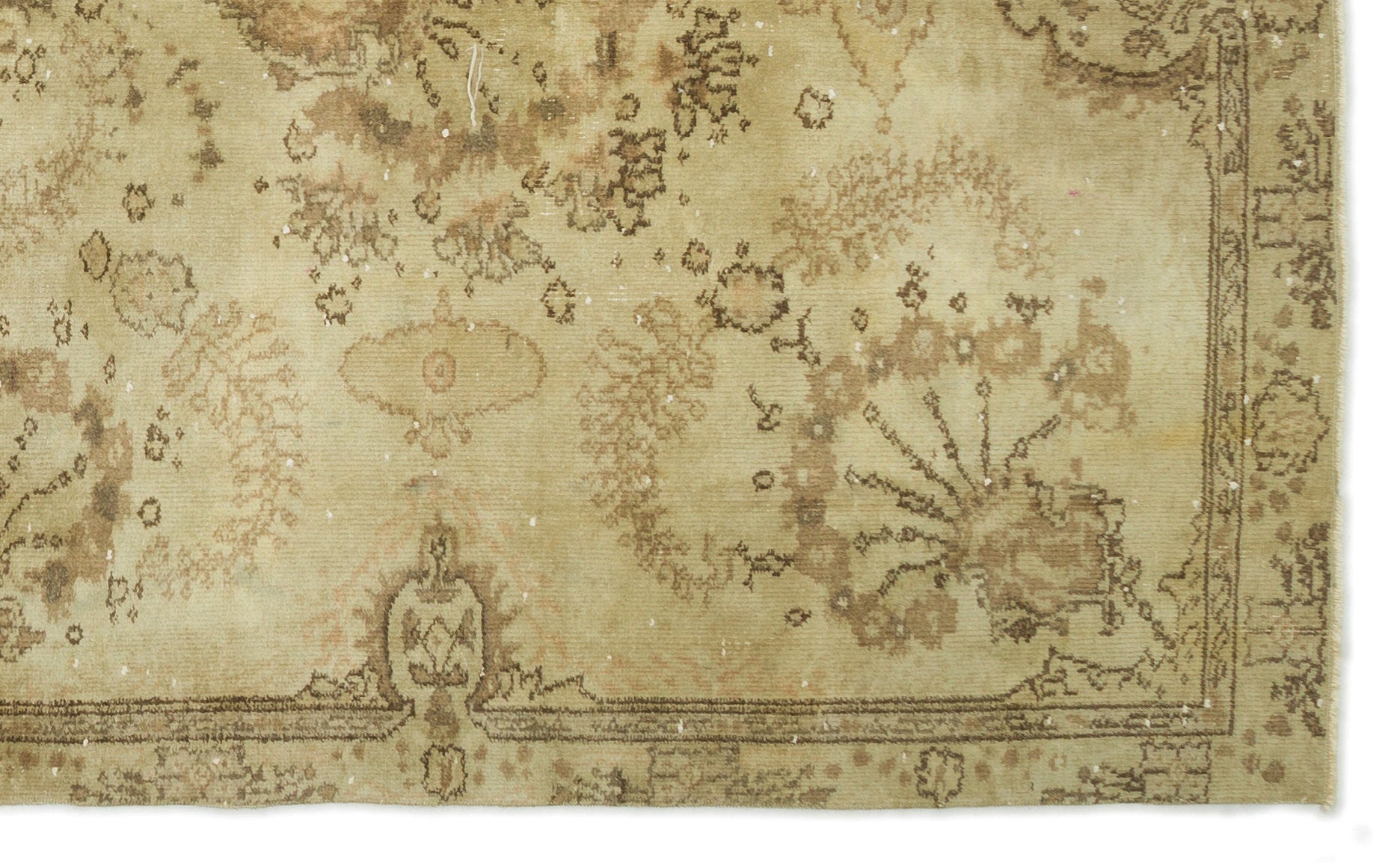 Atina 17381 Beige Vintage Wool Handmade Area Rug 5'3" x 8'8"