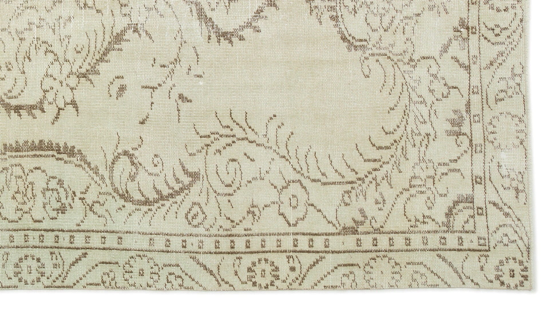 Atina 17405 Beige Vintage Wool Handmade Area Rug 4'11" x 9'0"