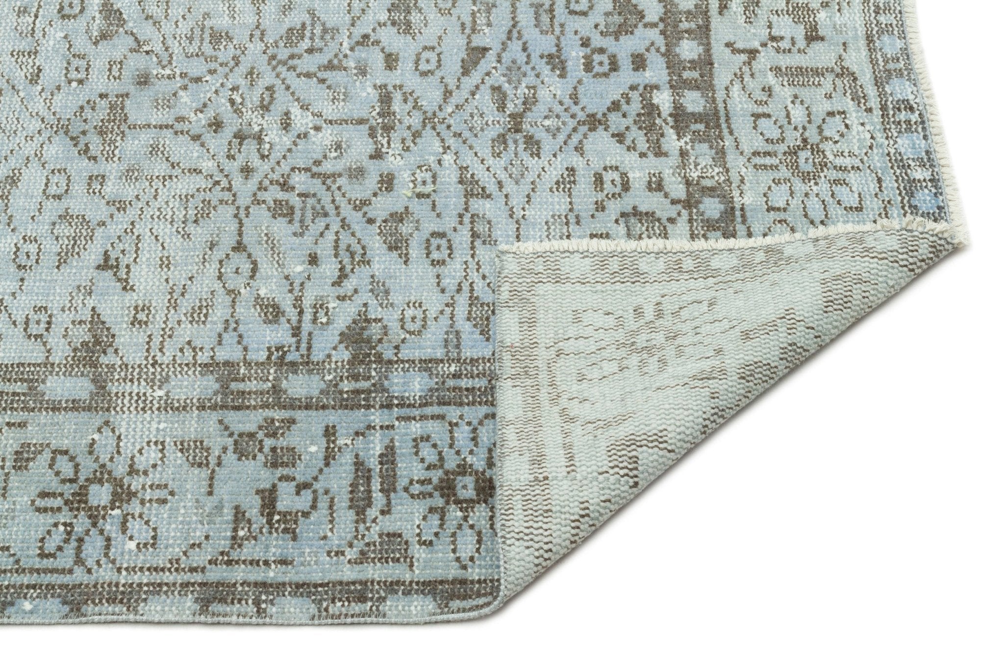 Atina 17457 Grey Vintage Wool Handmade Area Rug 5'8" x 9'4"