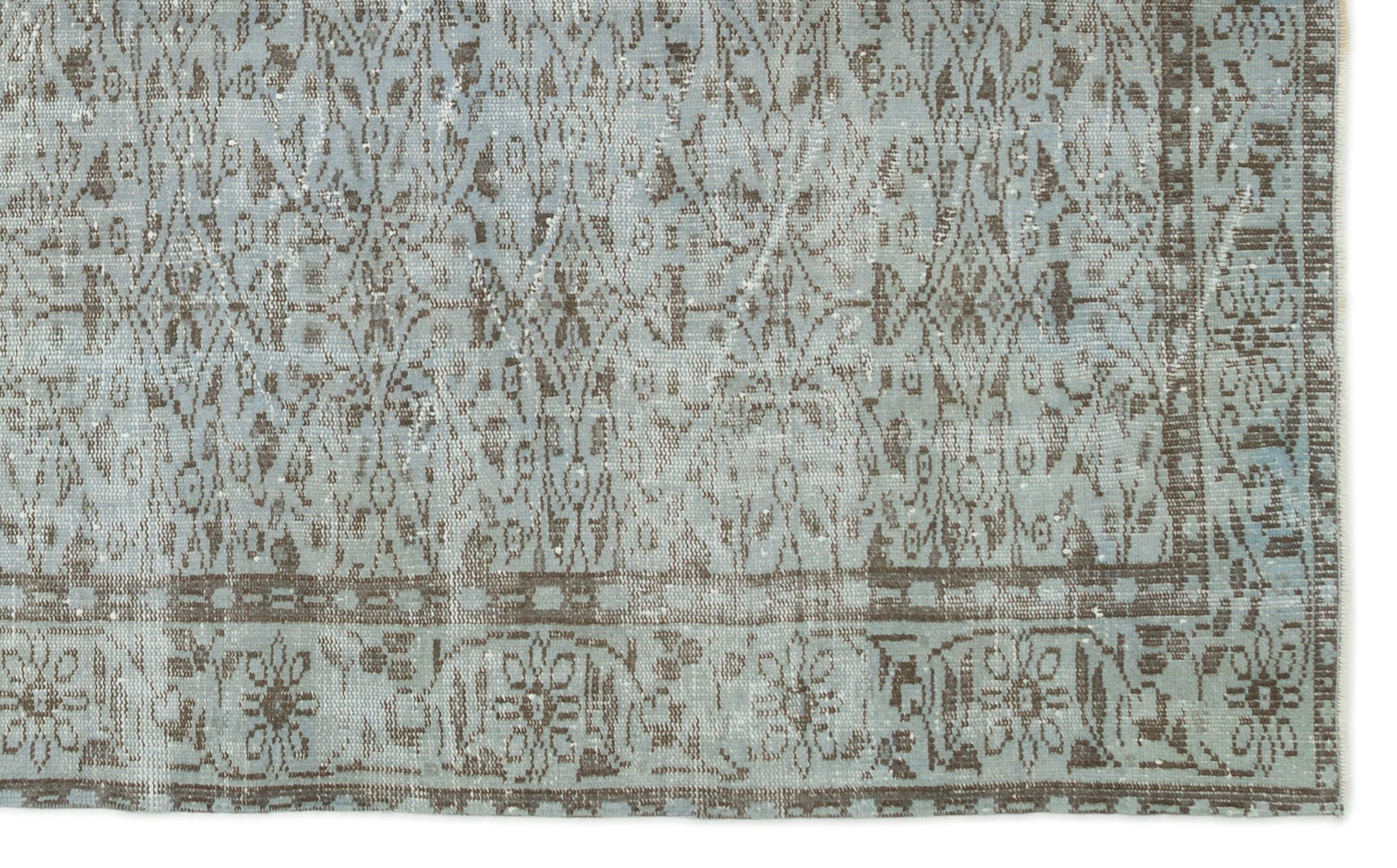 Atina 17457 Grey Vintage Wool Handmade Area Rug 5'8" x 9'4"