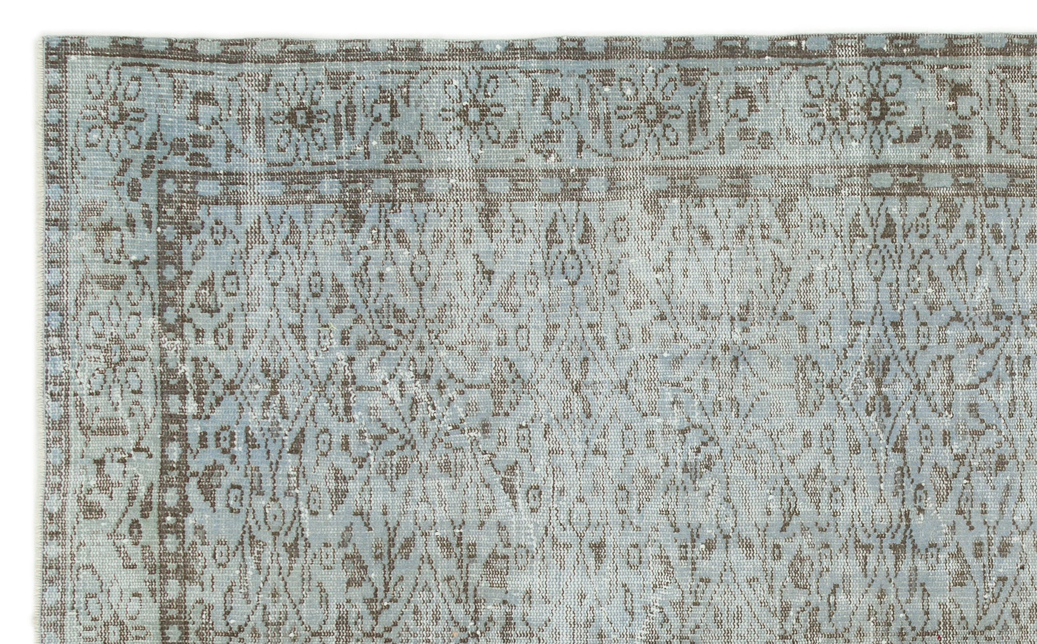 Atina 17457 Grey Vintage Wool Handmade Area Rug 5'8" x 9'4"