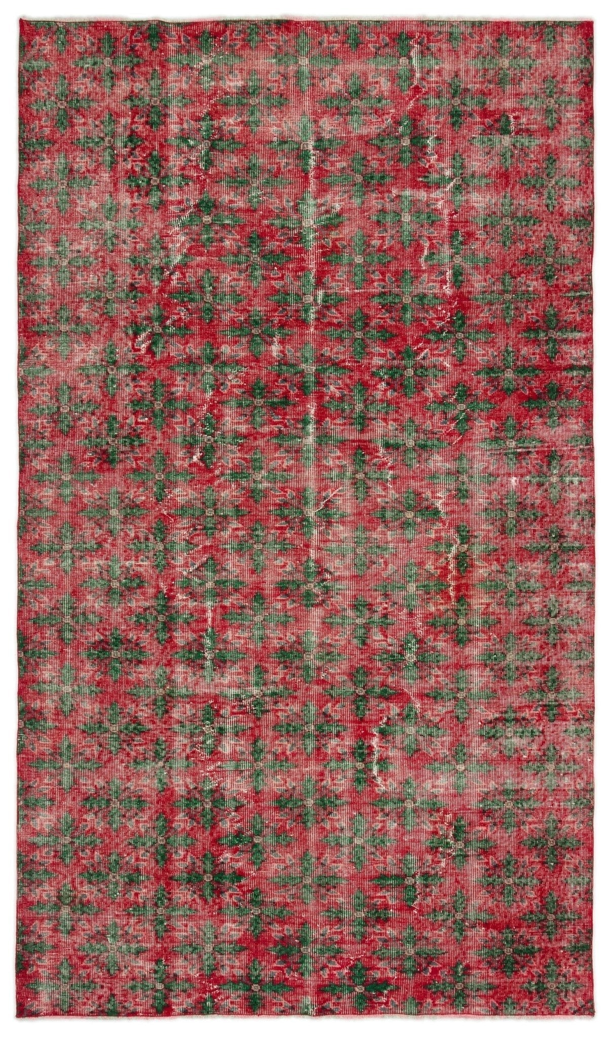 Atina 17528 Red Vintage Wool Handmade Area Rug 5'6" x 9'2"