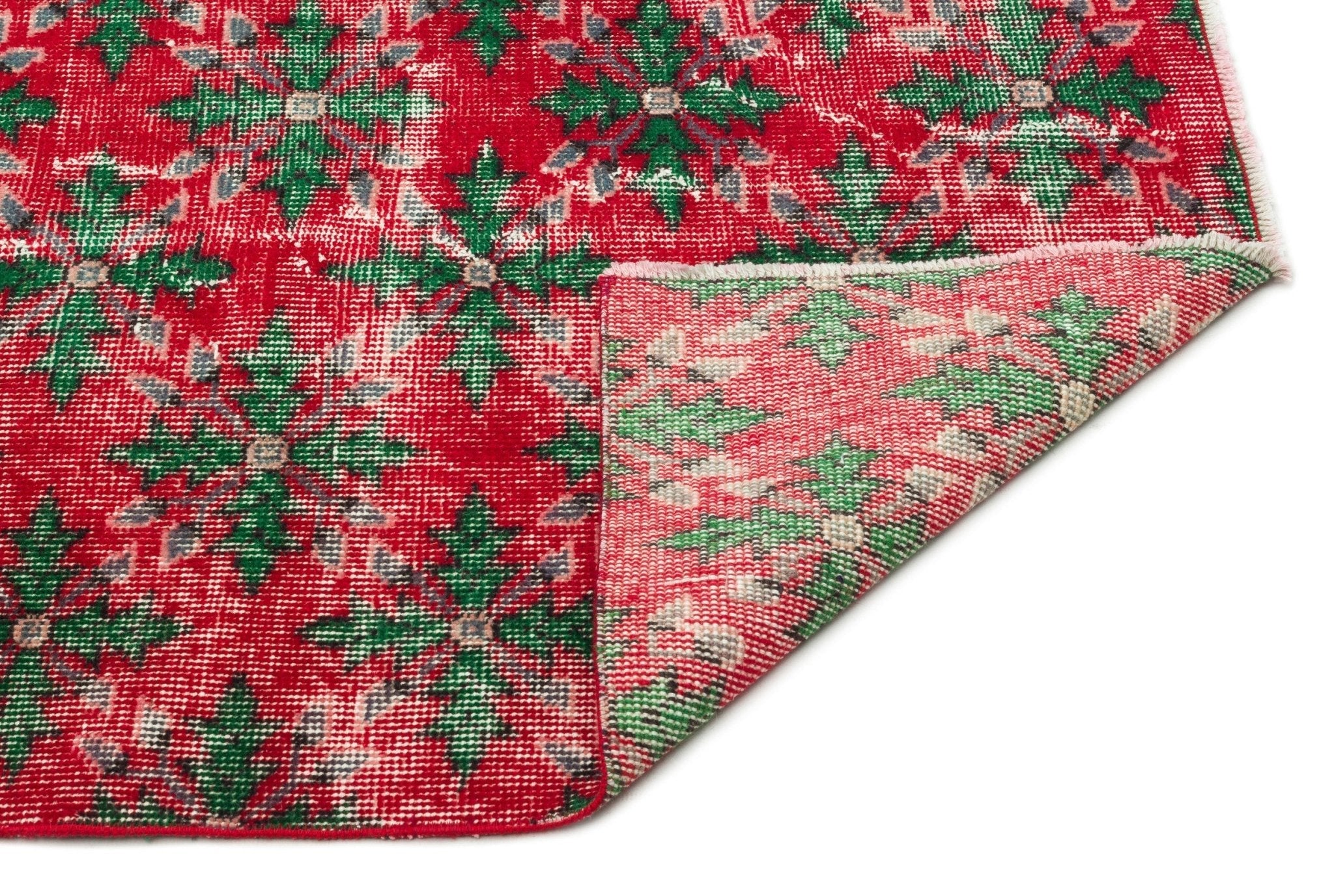 Atina 17528 Red Vintage Wool Handmade Area Rug 5'6" x 9'2"