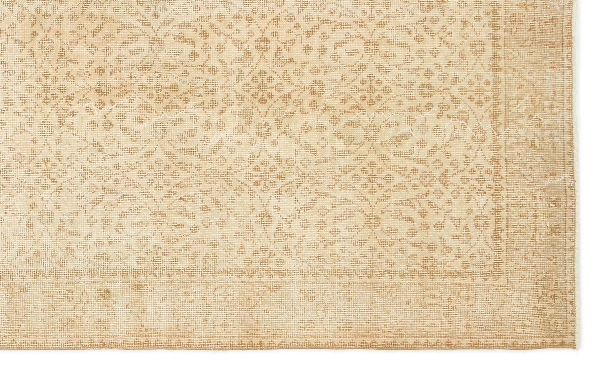 Atina 17572 Beige Vintage Wool Handmade Area Rug 5'4" x 9'1"