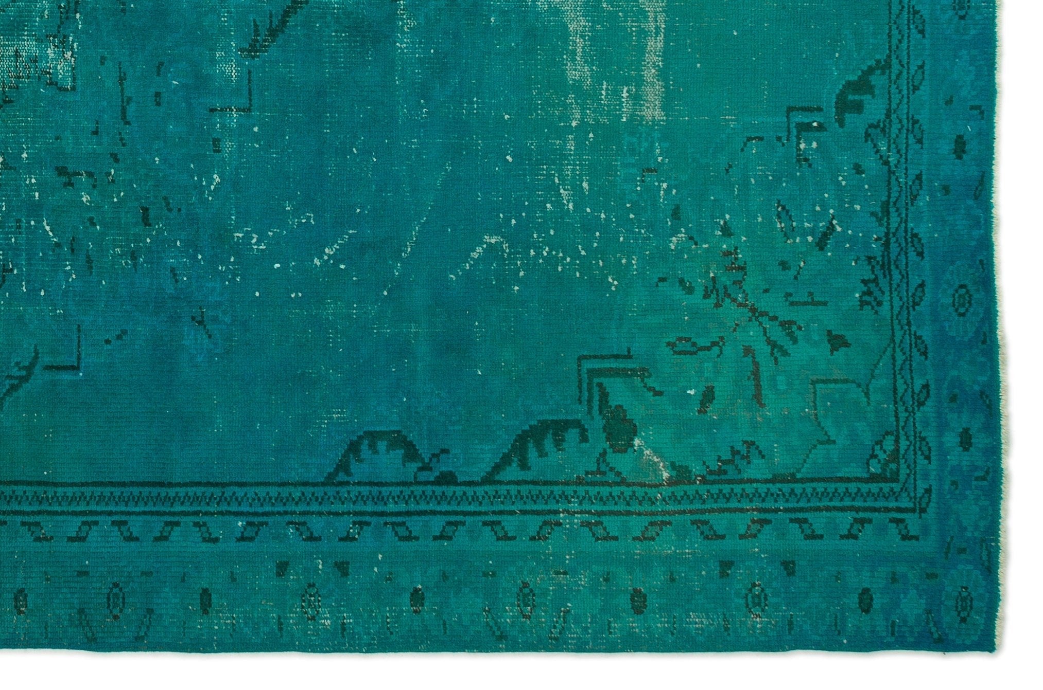 Atina 17612 Turquoise Vintage Wool Handmade Area Rug 6'0" x 9'3"