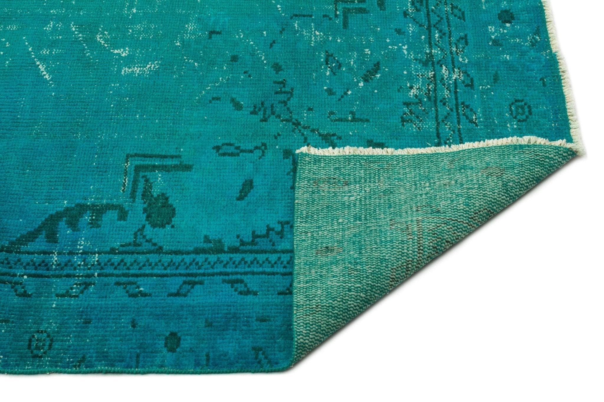 Atina 17612 Turquoise Vintage Wool Handmade Area Rug 6'0" x 9'3"