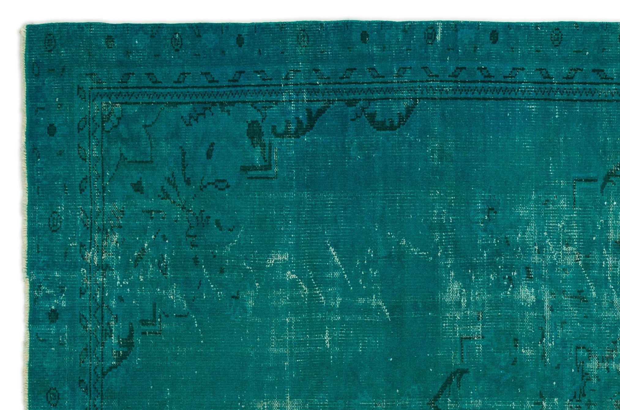 Atina 17612 Turquoise Vintage Wool Handmade Area Rug 6'0" x 9'3"