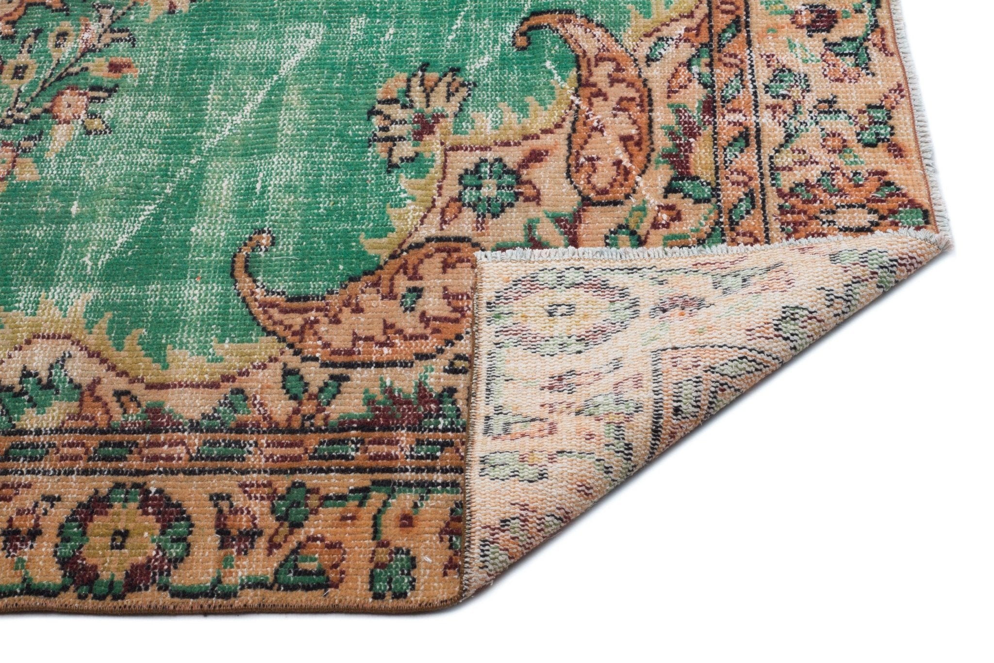 Atina 17780 Cream Vintage Wool Handmade Area Rug 5'7" x 9'8"