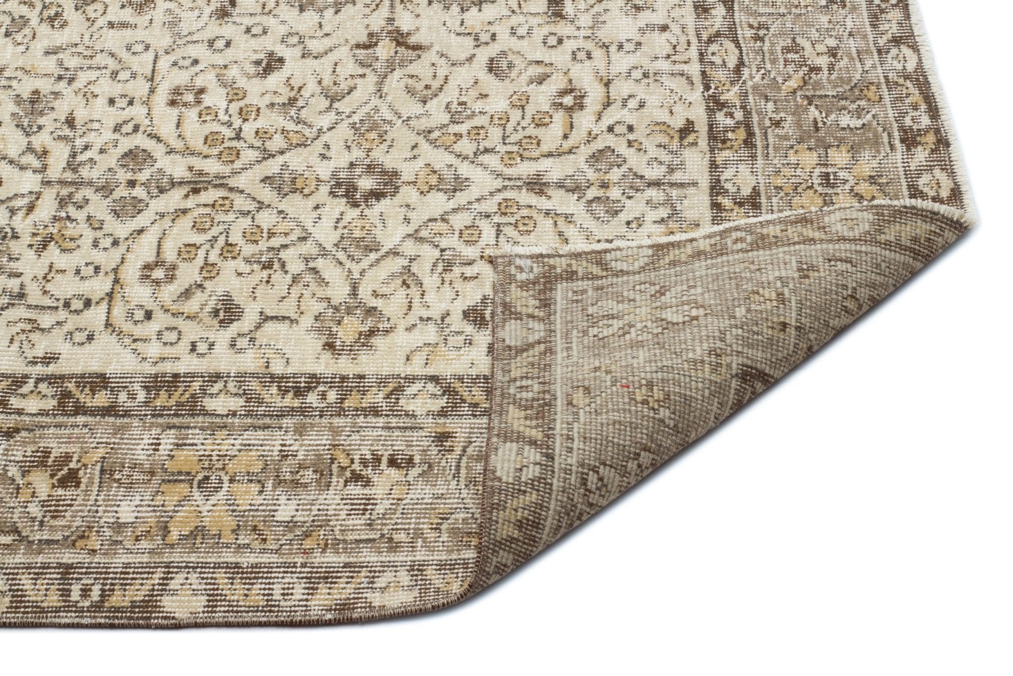 Atina 17883 Beige Vintage Wool Handmade Area Rug 5'10" x 9'2"