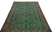Atina 17977 Green Vintage Wool Handmade Area Rug 5'9" x 9'0"
