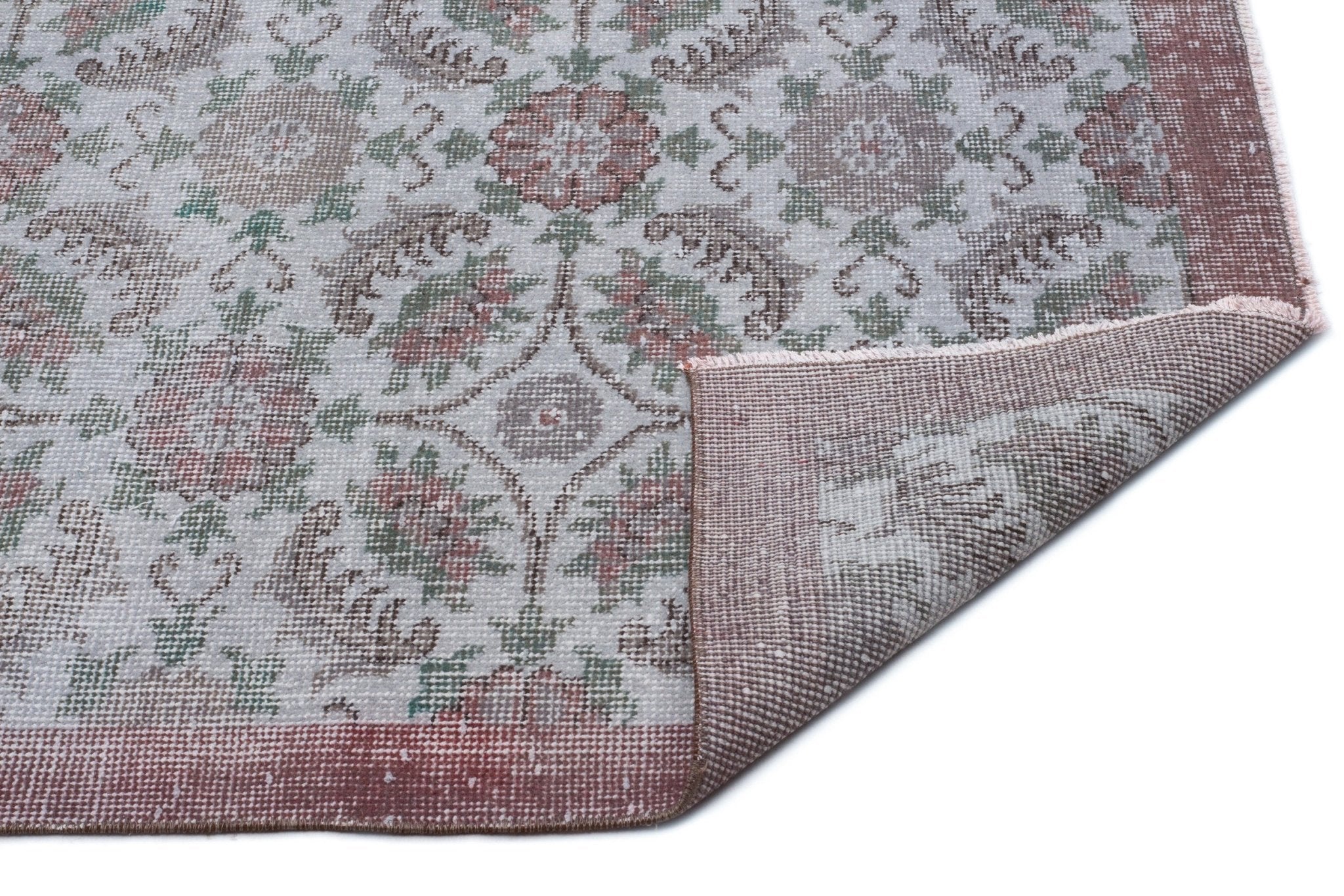 Atina 18014 Blue Vintage Wool Handmade Area Rug 5'8" x 9'4"