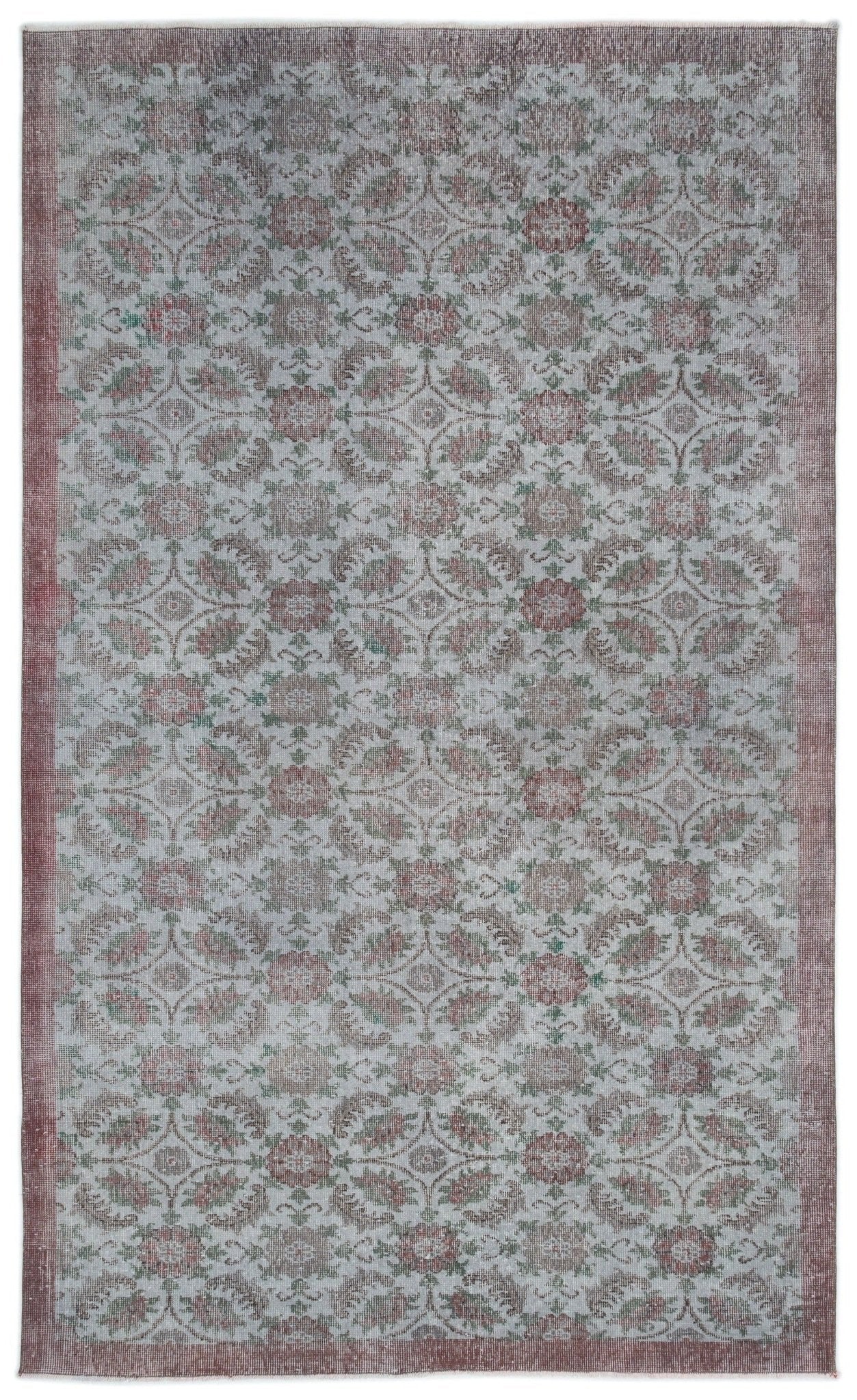 Atina 18014 Blue Vintage Wool Handmade Area Rug 5'8" x 9'4"