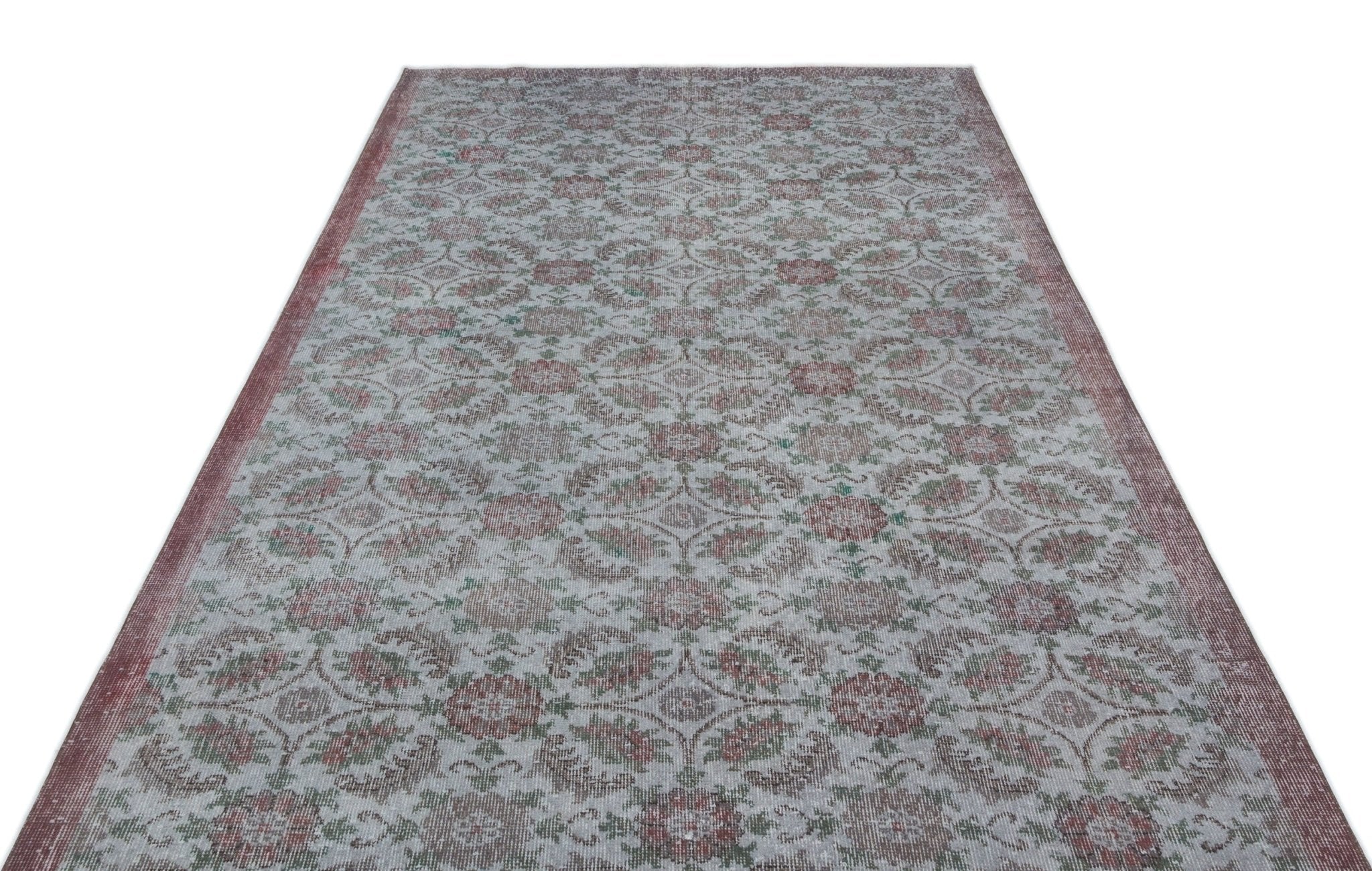 Atina 18014 Blue Vintage Wool Handmade Area Rug 5'8" x 9'4"