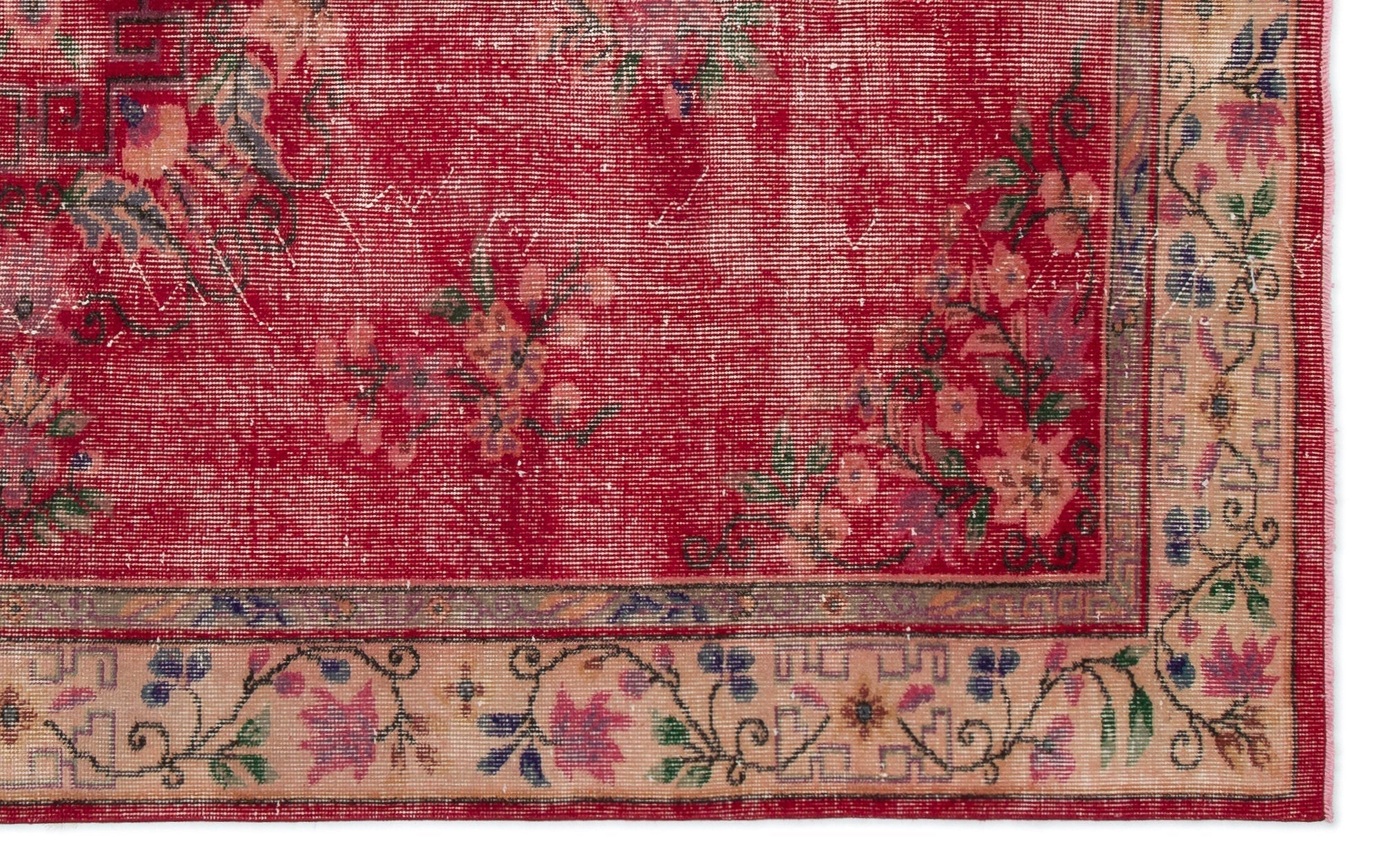 Atina 18113 Beige Vintage Wool Handmade Area Rug 5'10" x 9'2"