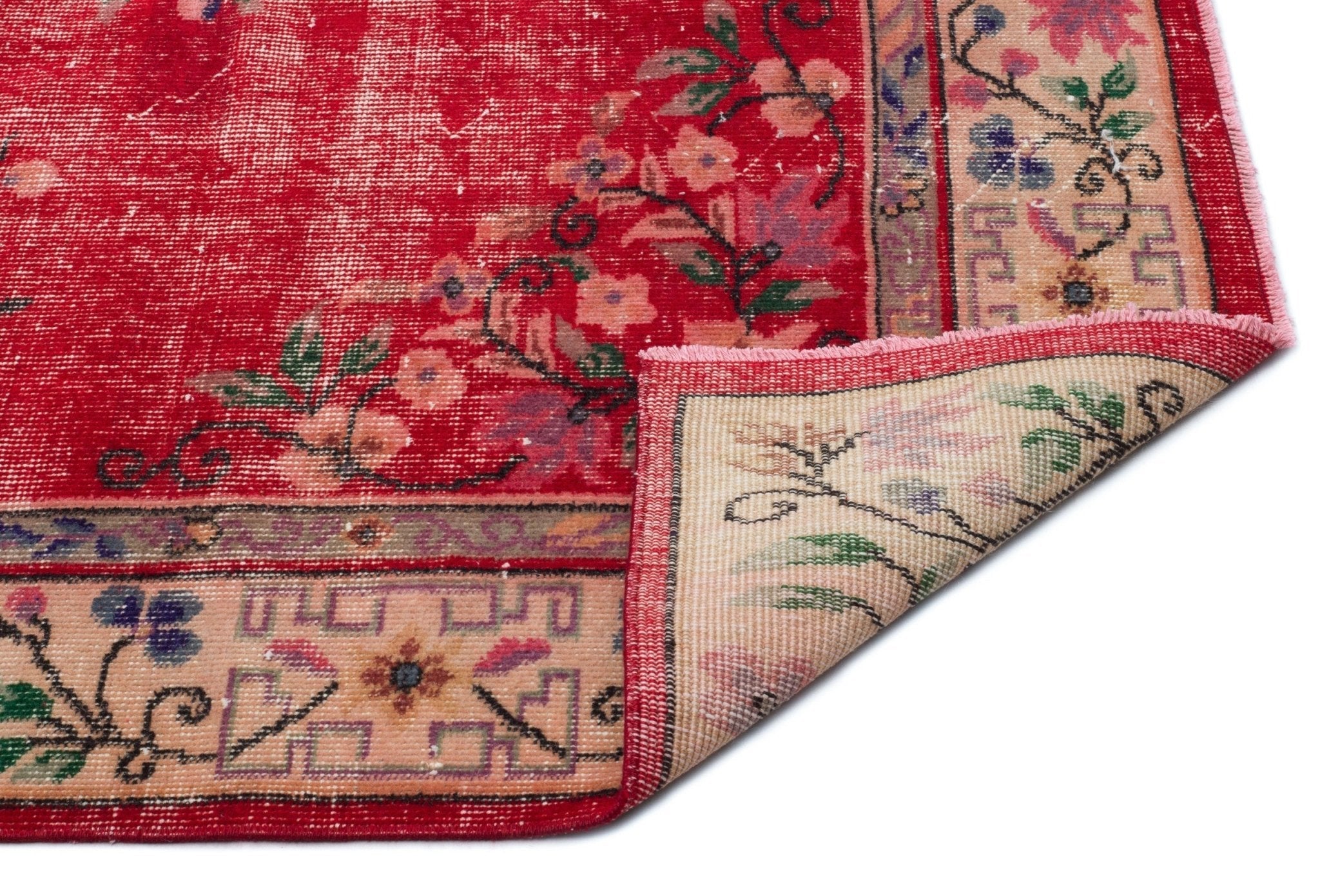 Atina 18113 Beige Vintage Wool Handmade Area Rug 5'10" x 9'2"