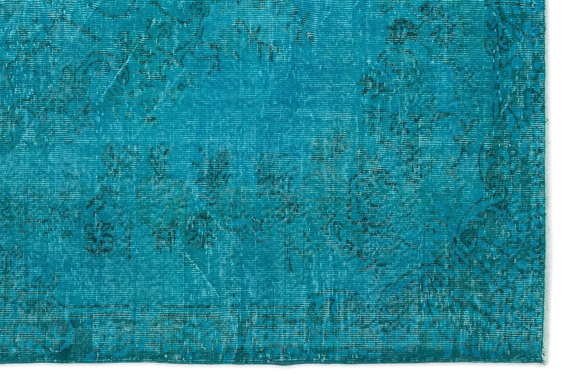 Atina 18203 Turquoise Vintage Wool Handmade Area Rug 6'1" x 9'0"
