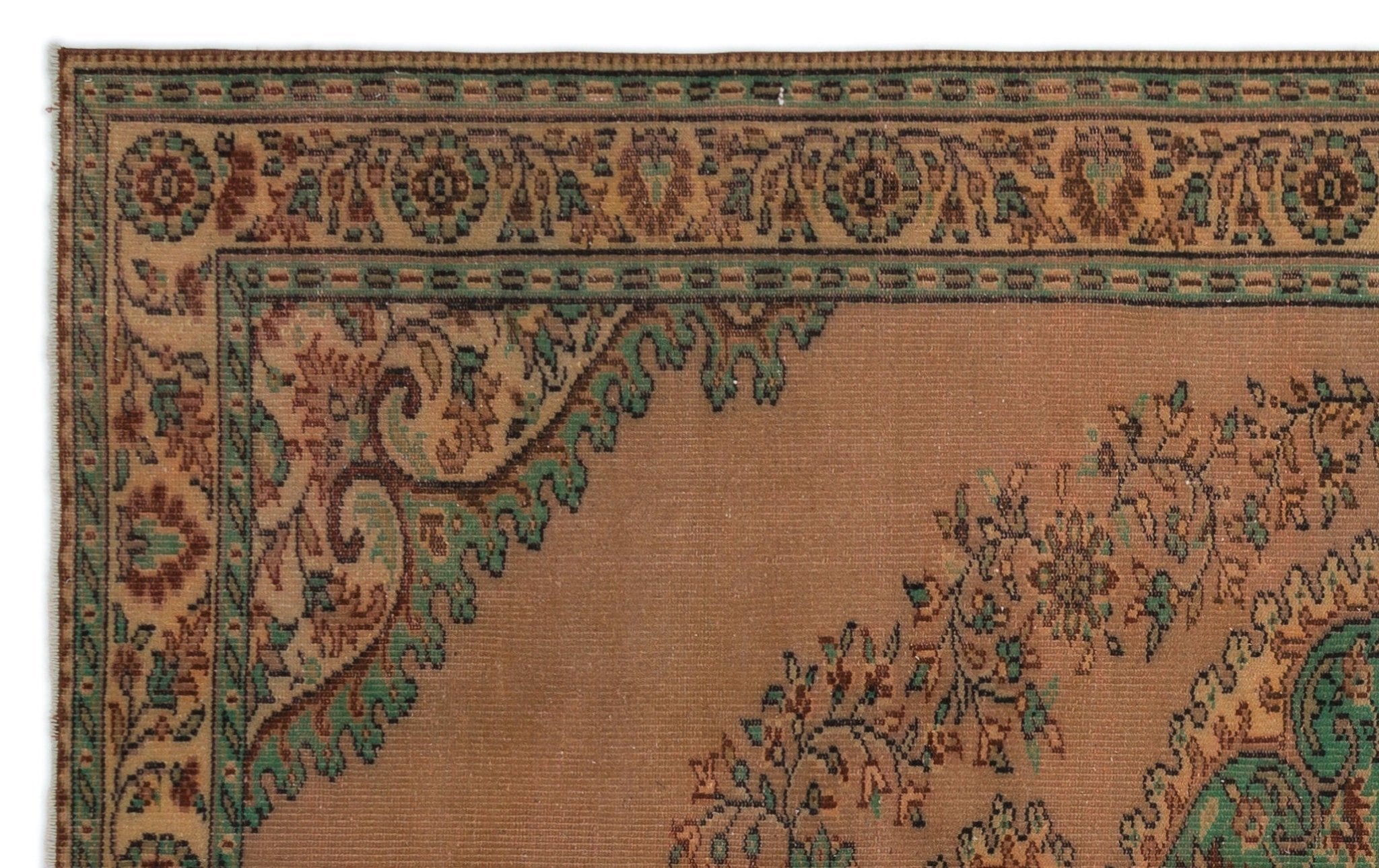 Atina 18278 Beige Vintage Wool Handmade Area Rug 5'9" x 9'5"