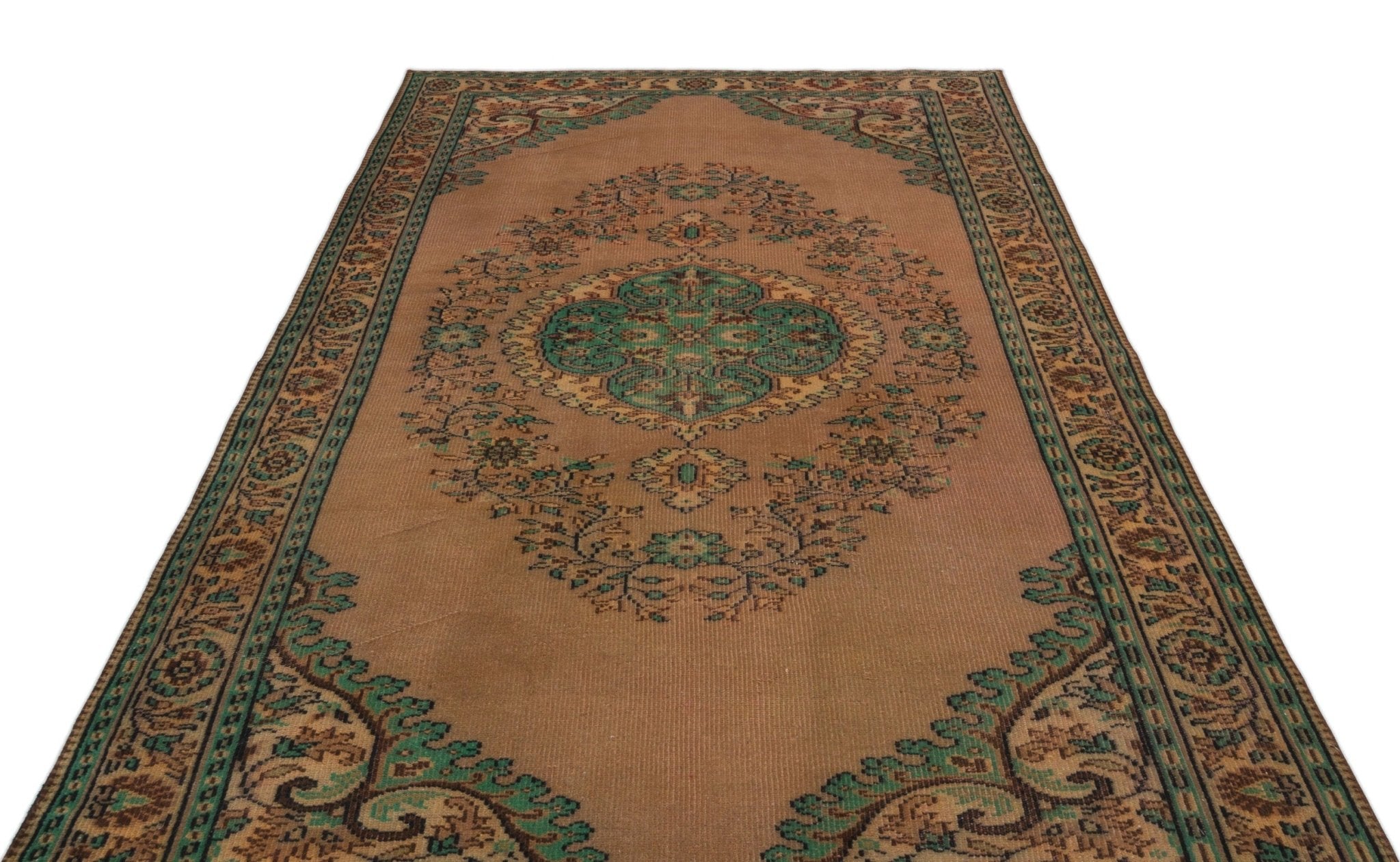 Atina 18278 Beige Vintage Wool Handmade Area Rug 5'9" x 9'5"