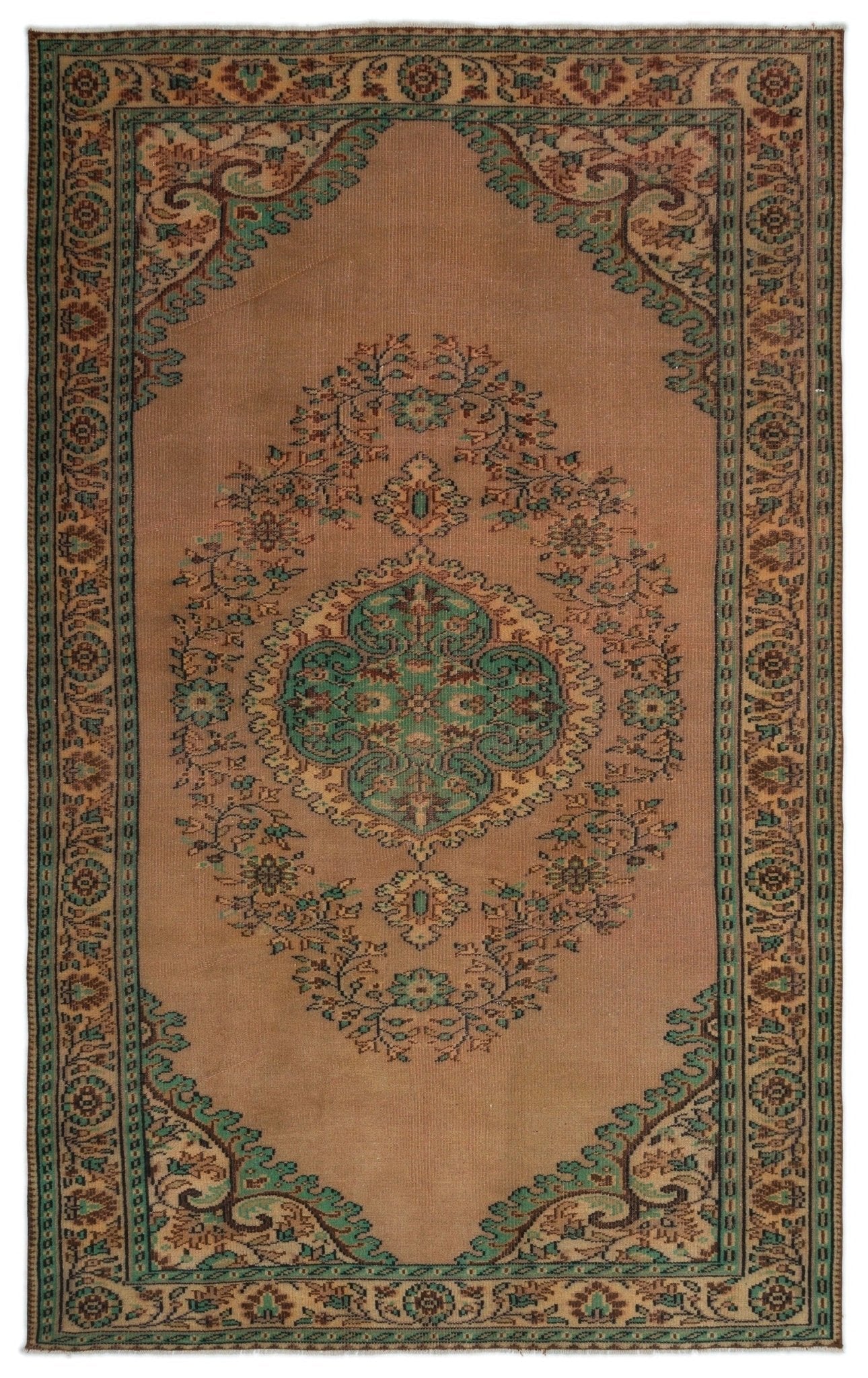 Atina 18278 Beige Vintage Wool Handmade Area Rug 5'9" x 9'5"