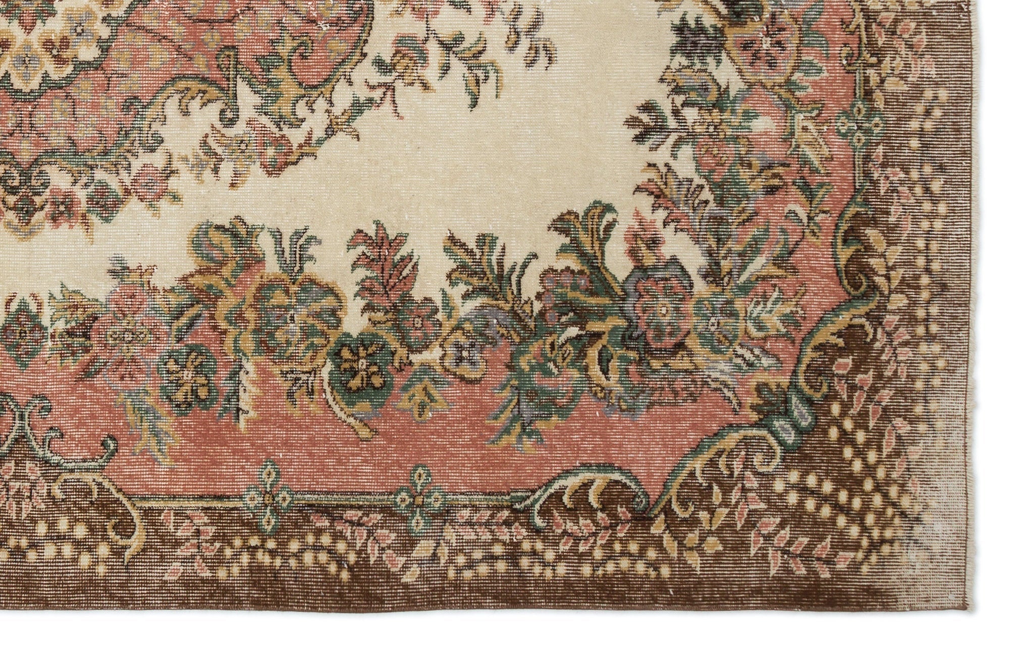 Atina 18280 Beige Vintage Wool Handmade Area Rug 4'11" x 10'10"