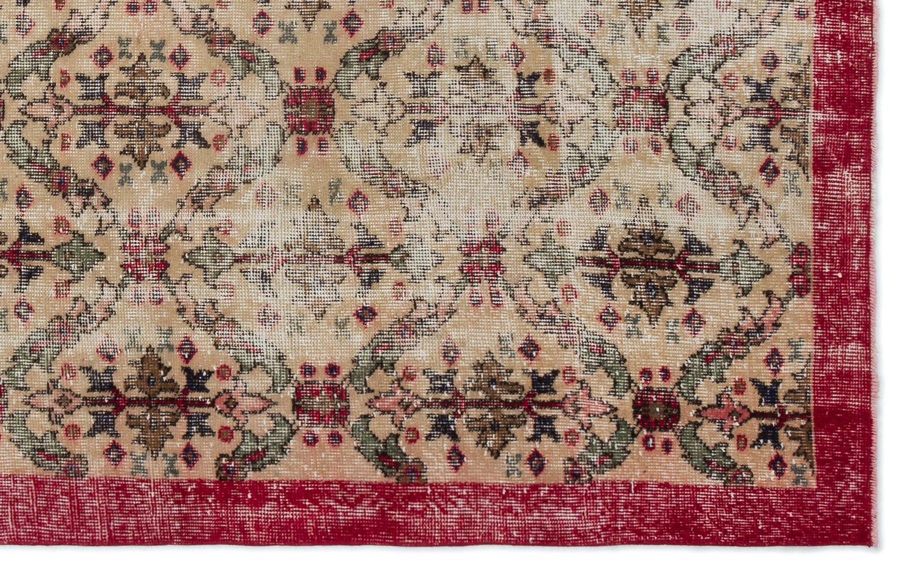 Atina 18338 Beige Vintage Wool Handmade Area Rug 5'3" x 8'6"