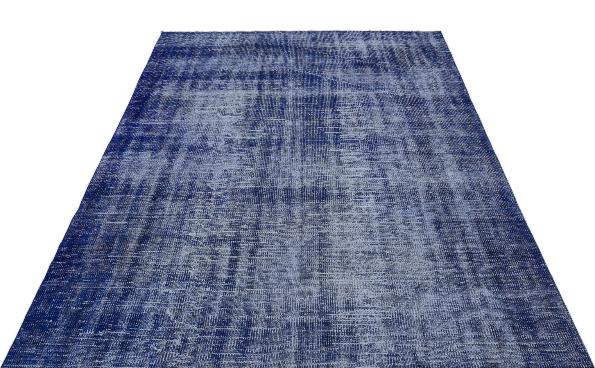 Atina 18492 Blue Vintage Wool Handmade Area Rug 5'4" x 8'10"
