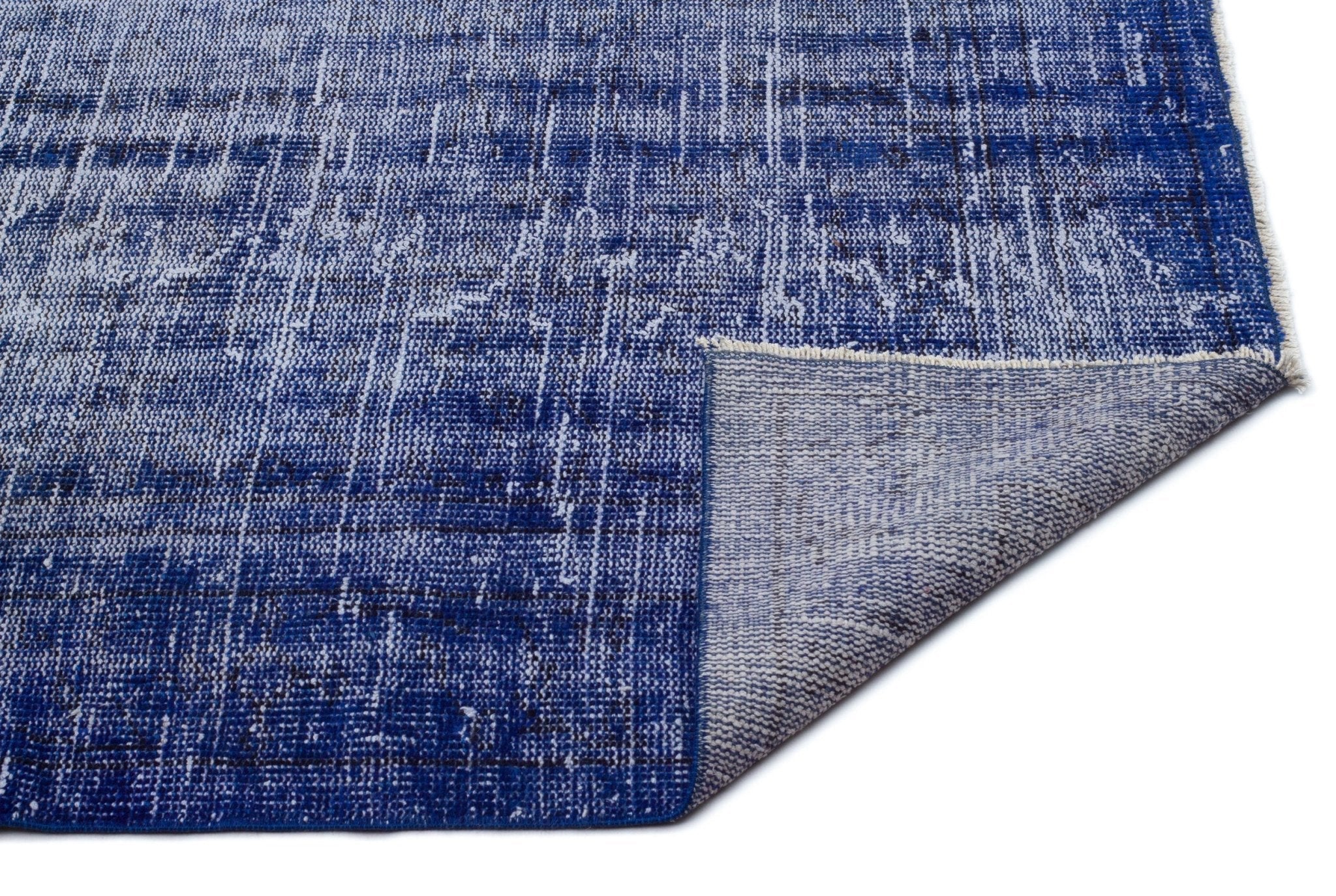 Atina 18492 Blue Vintage Wool Handmade Area Rug 5'4" x 8'10"