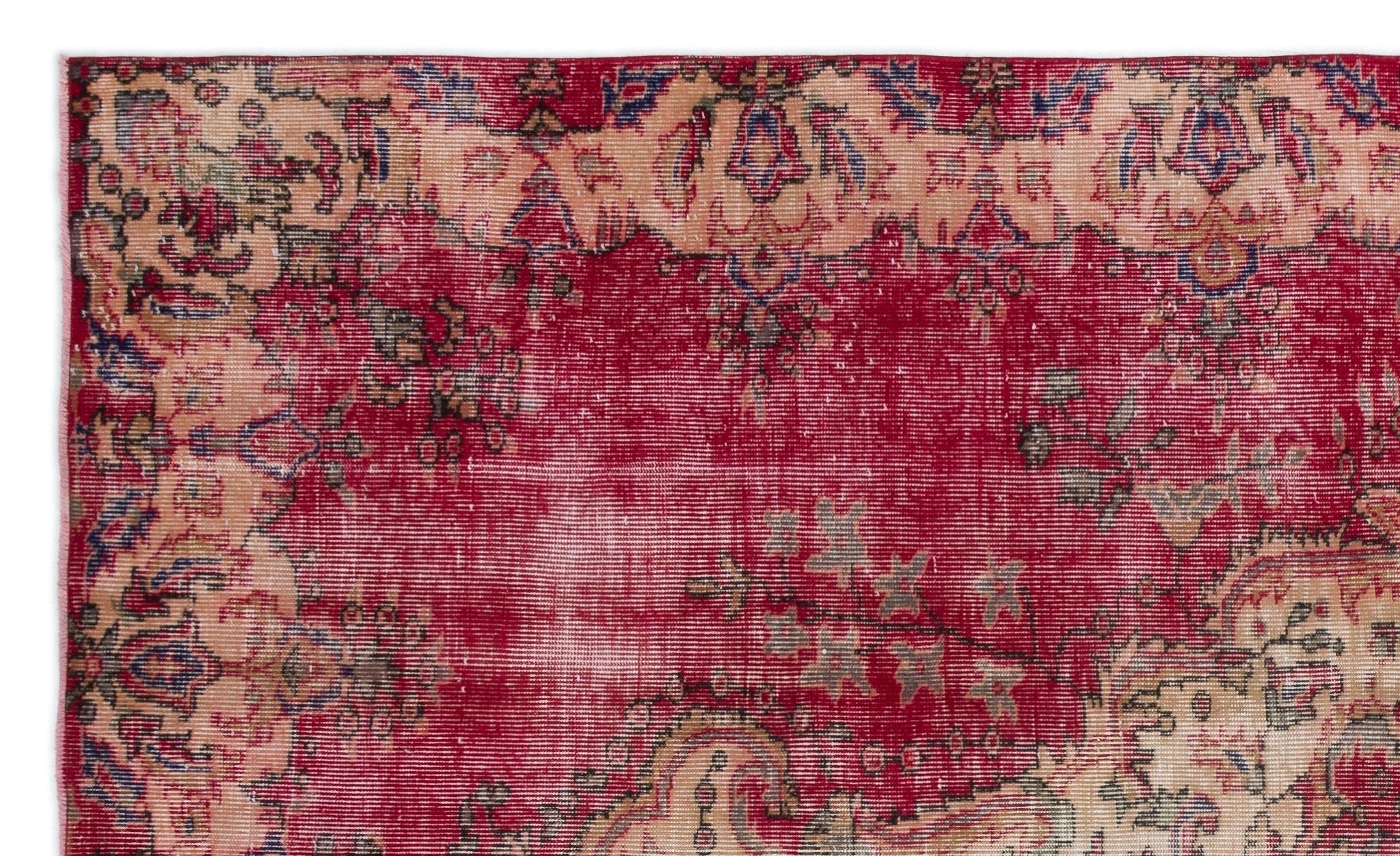 Atina 18570 Red Vintage Wool Handmade Area Rug 5'7" x 9'5"