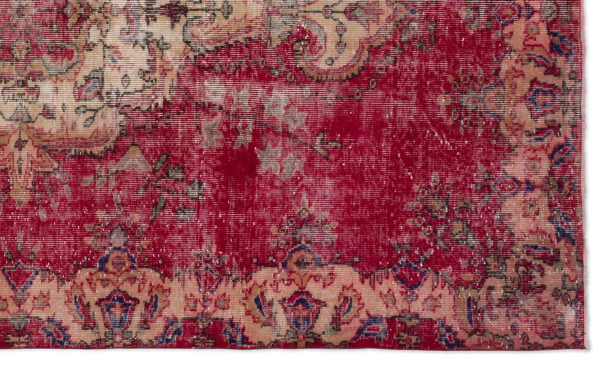Atina 18570 Red Vintage Wool Handmade Area Rug 5'7" x 9'5"