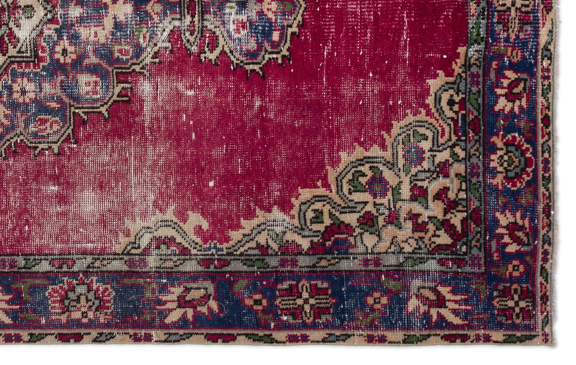 Atina 18657 Red Vintage Wool Handmade Area Rug 5'8" x 8'11"