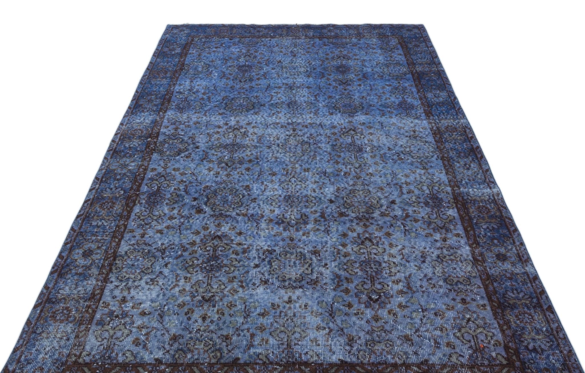 Atina 18743 Blue Vintage Wool Handmade Area Rug 5'3" x 8'8"