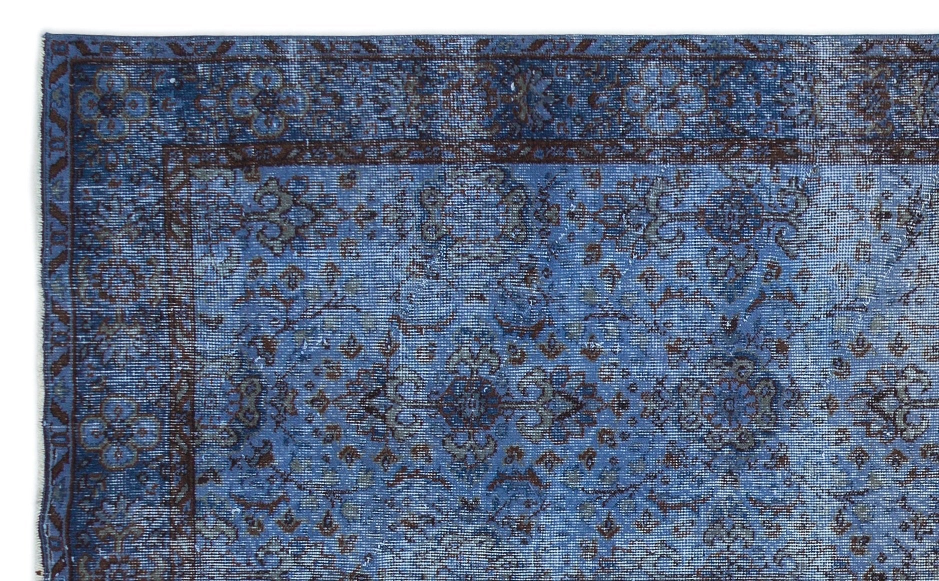 Atina 18743 Blue Vintage Wool Handmade Area Rug 5'3" x 8'8"