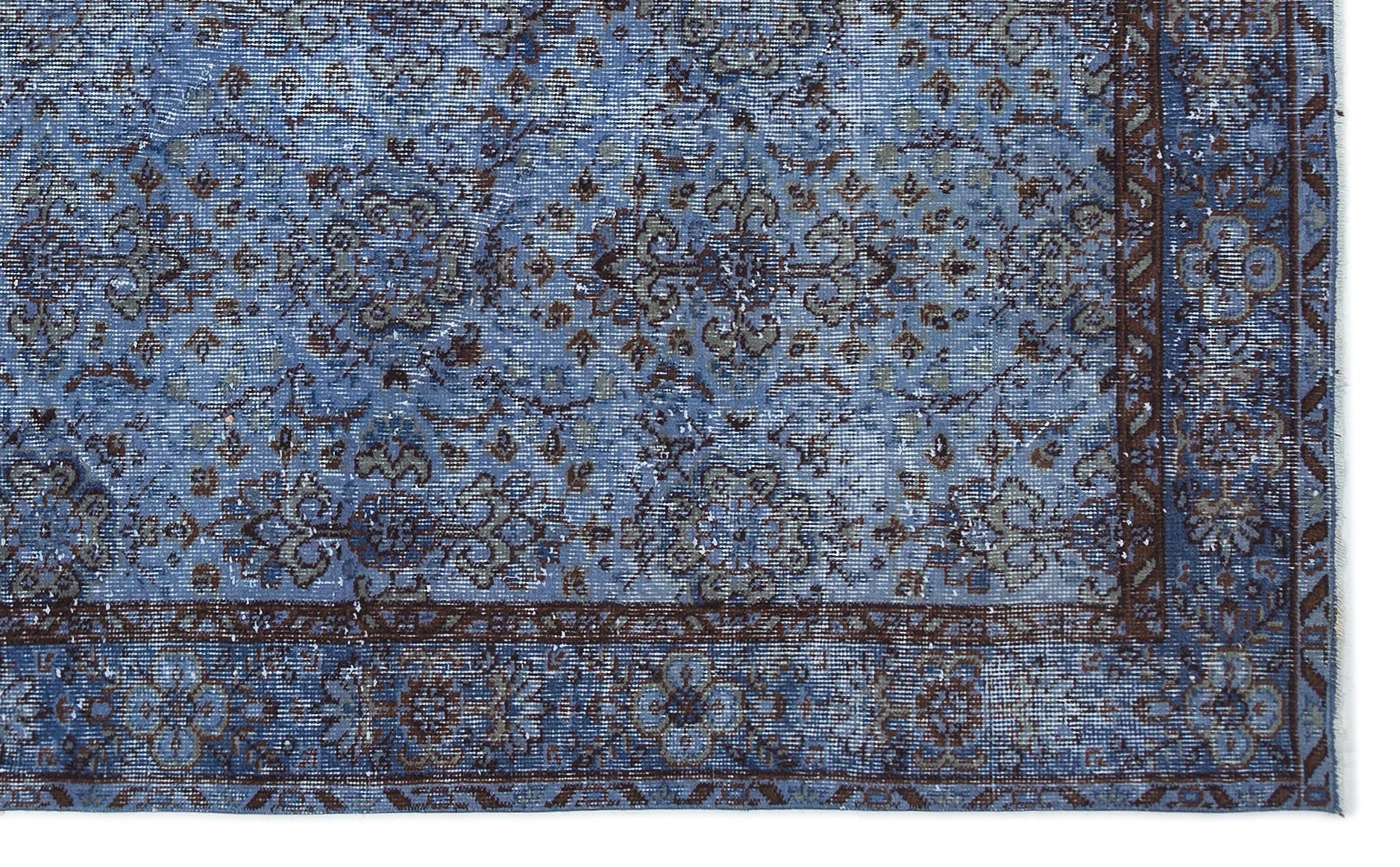 Atina 18743 Blue Vintage Wool Handmade Area Rug 5'3" x 8'8"