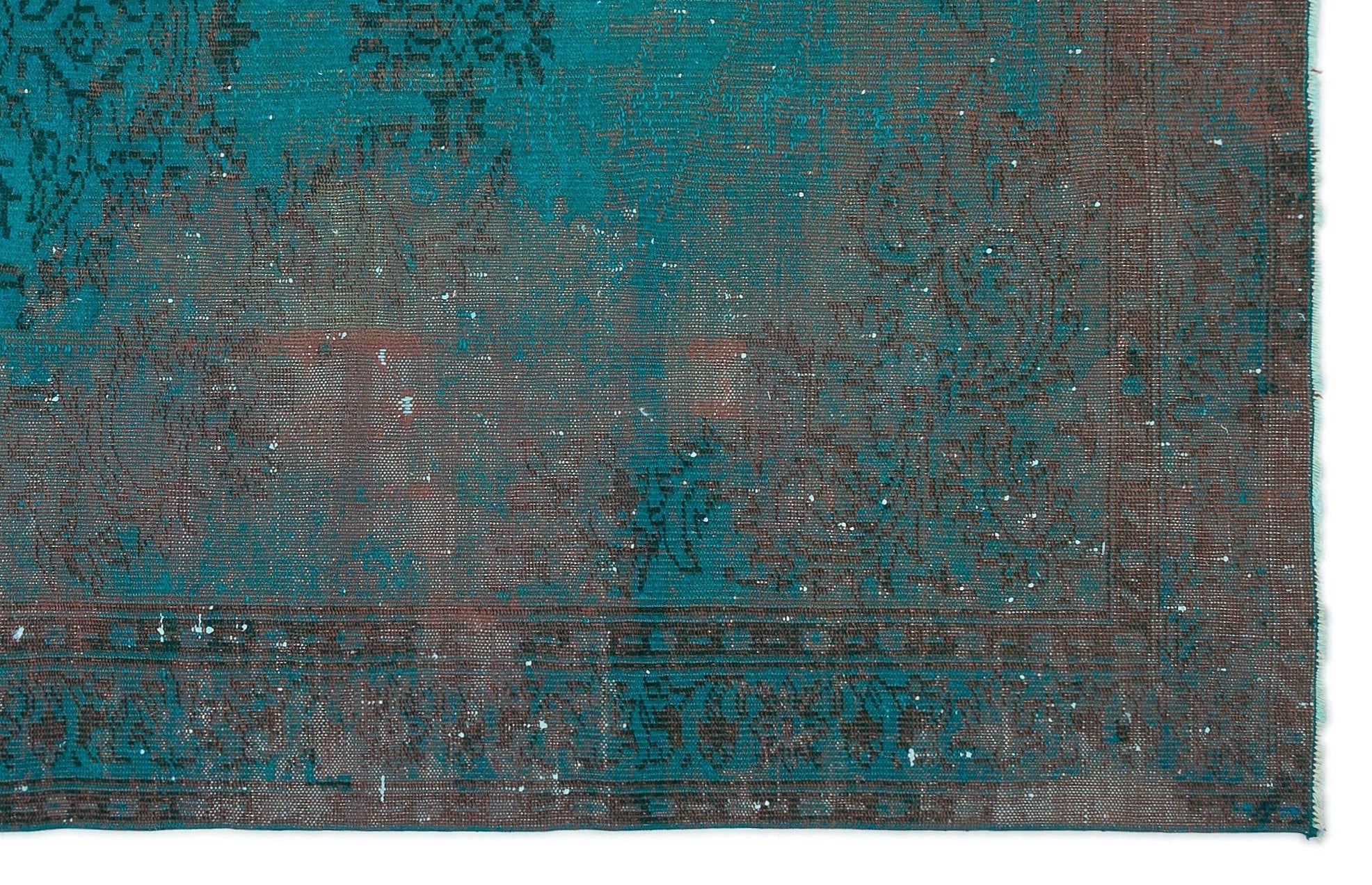 Atina 18754 Turquoise Vintage Wool Handmade Area Rug 5'9" x 9'3"
