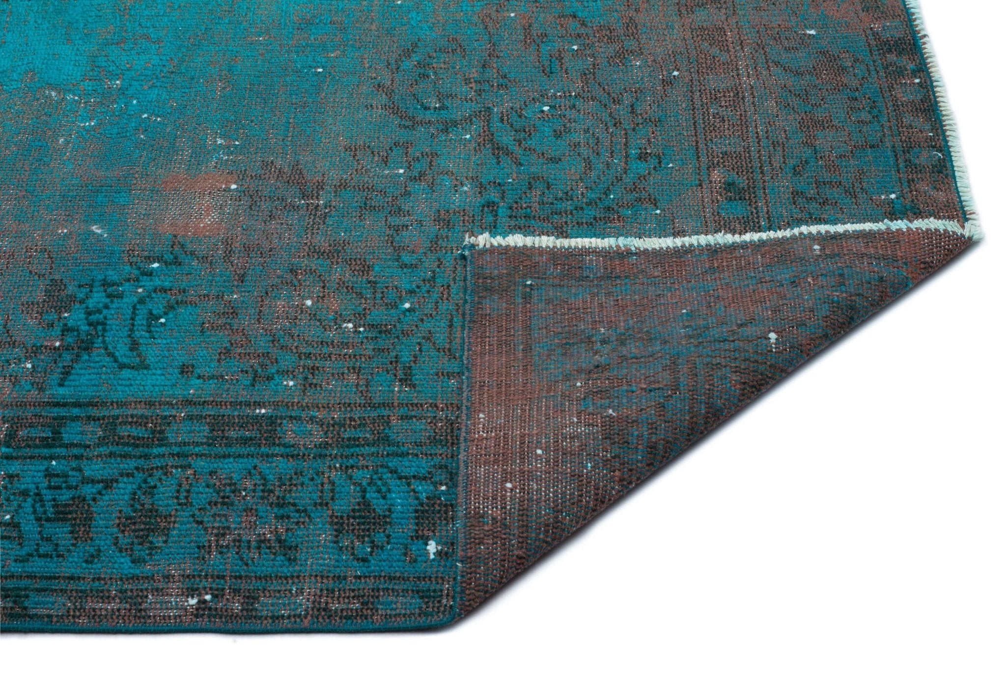 Atina 18754 Turquoise Vintage Wool Handmade Area Rug 5'9" x 9'3"