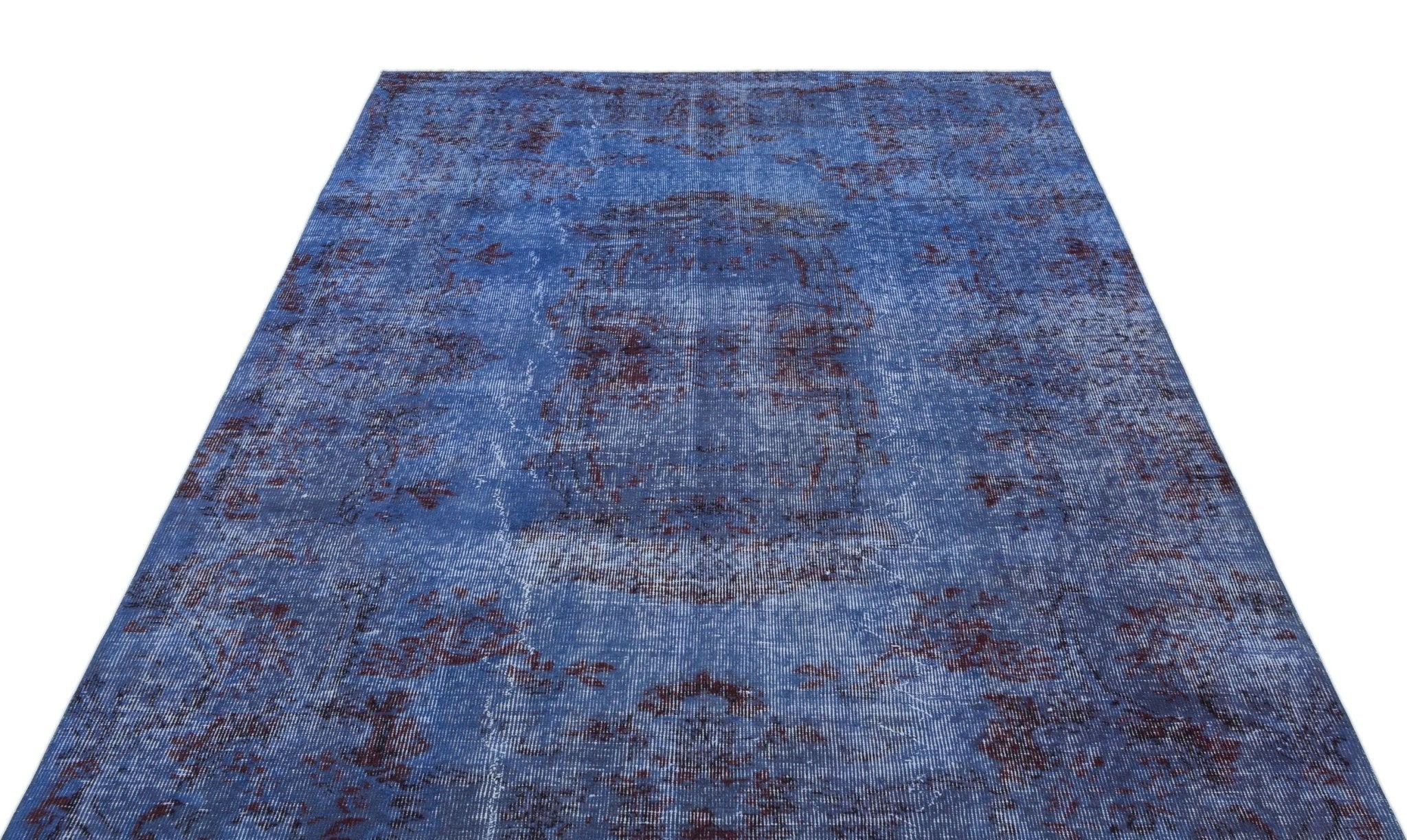 Atina 18764 Blue Vintage Wool Handmade Area Rug 5'5" x 8'6"