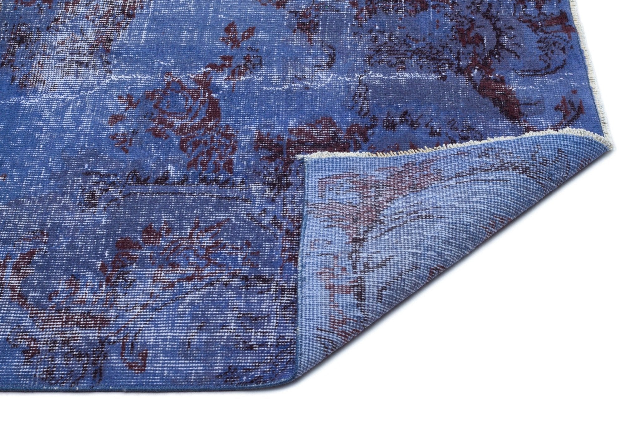 Atina 18764 Blue Vintage Wool Handmade Area Rug 5'5" x 8'6"