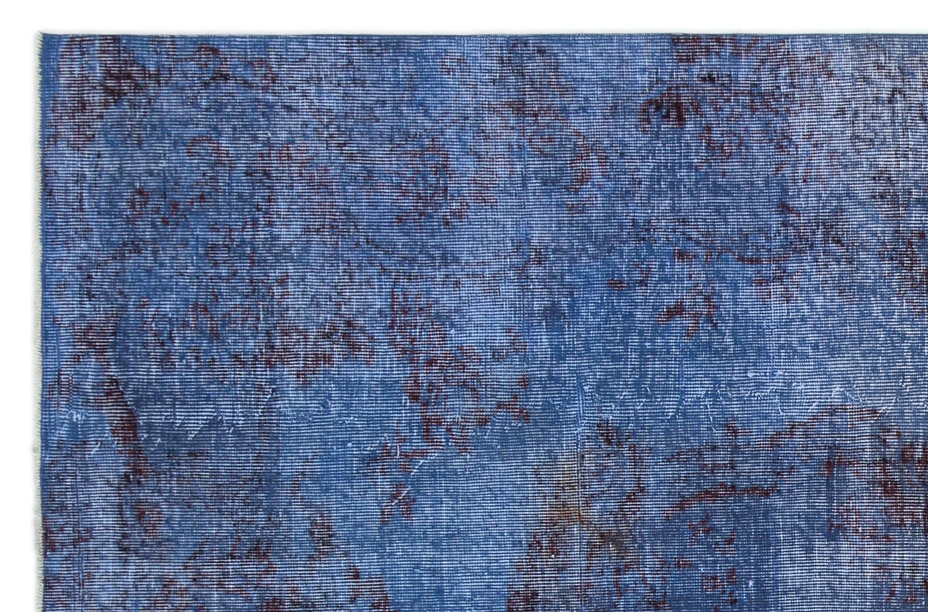 Atina 18764 Blue Vintage Wool Handmade Area Rug 5'5" x 8'6"