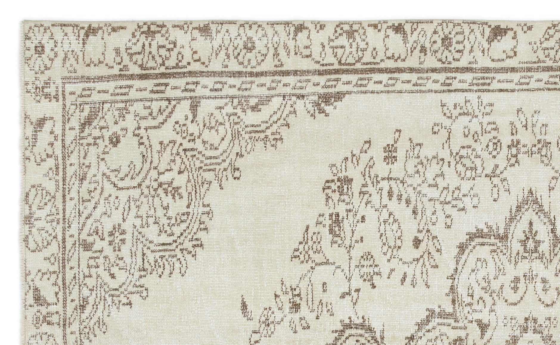 Atina 18874 Beige Vintage Wool Handmade Area Rug 5'3" x 8'6"