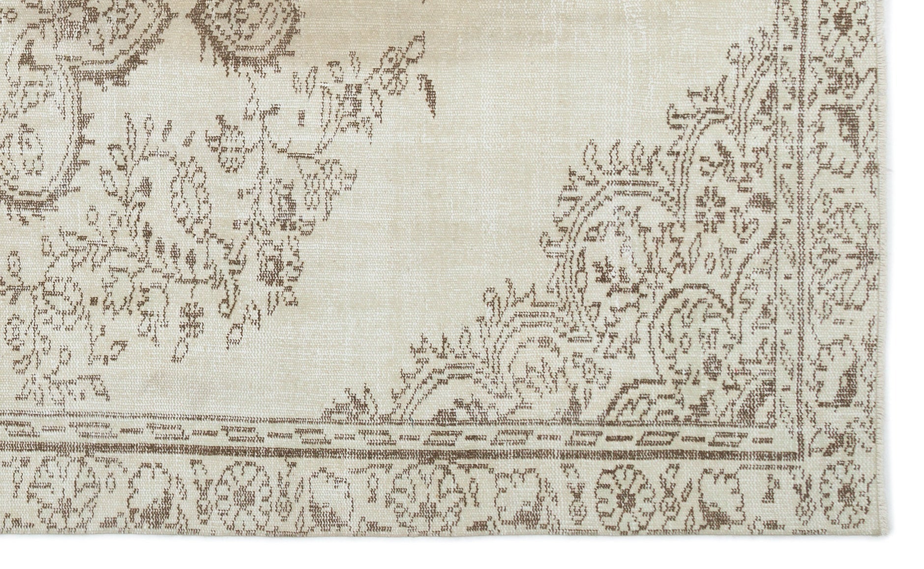 Atina 18874 Beige Vintage Wool Handmade Area Rug 5'3" x 8'6"