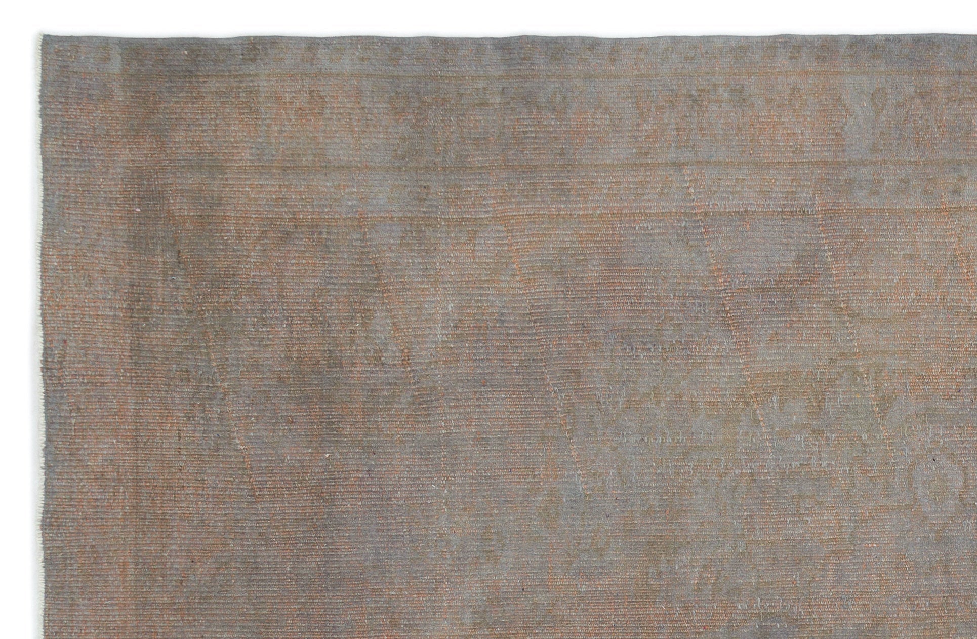 Atina 18937 Grey Vintage Wool Handmade Area Rug 5'6" x 8'10"