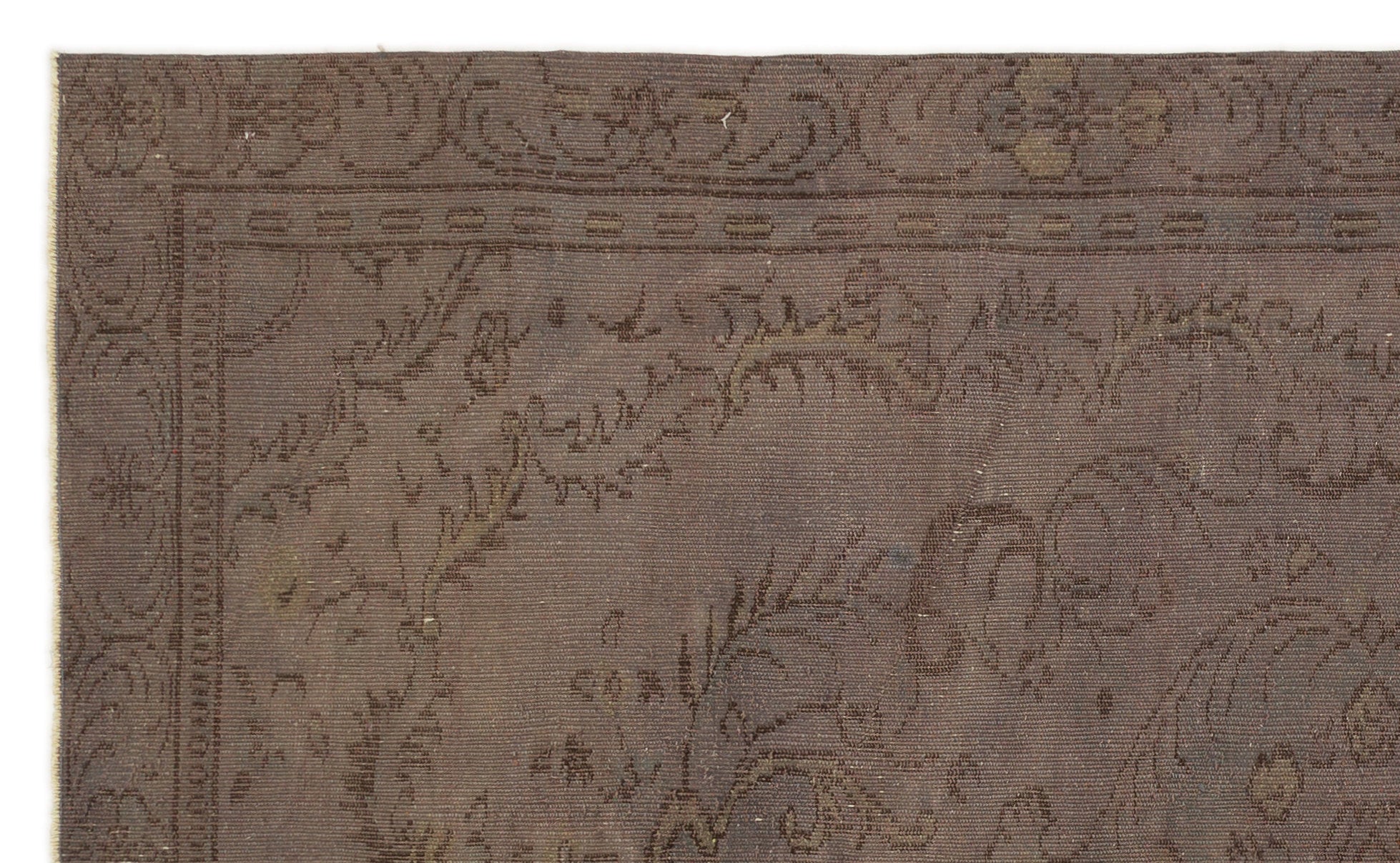 Atina 18970 Brown Vintage Wool Handmade Area Rug 5'1" x 9'2"