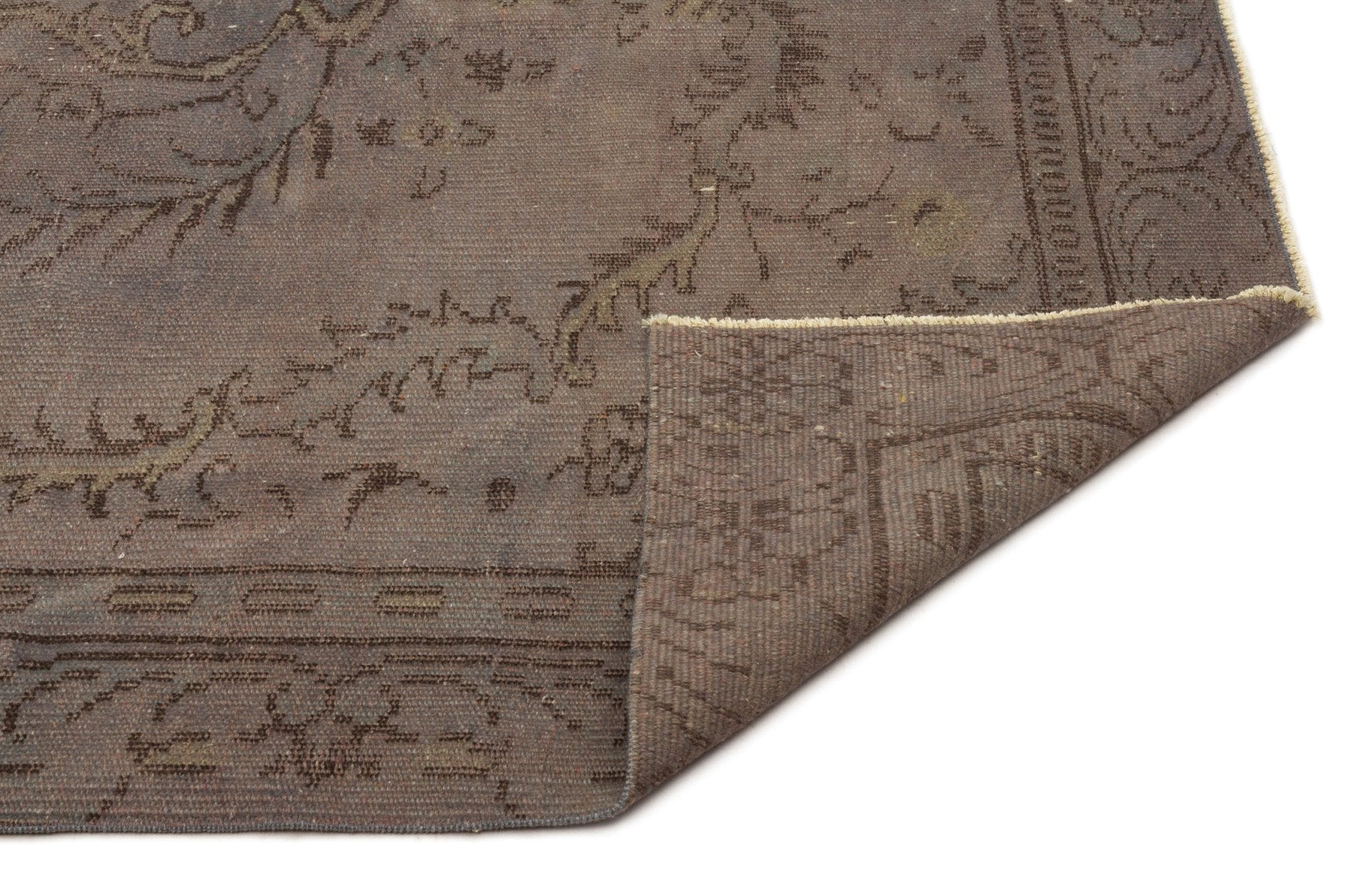 Atina 18970 Brown Vintage Wool Handmade Area Rug 5'1" x 9'2"