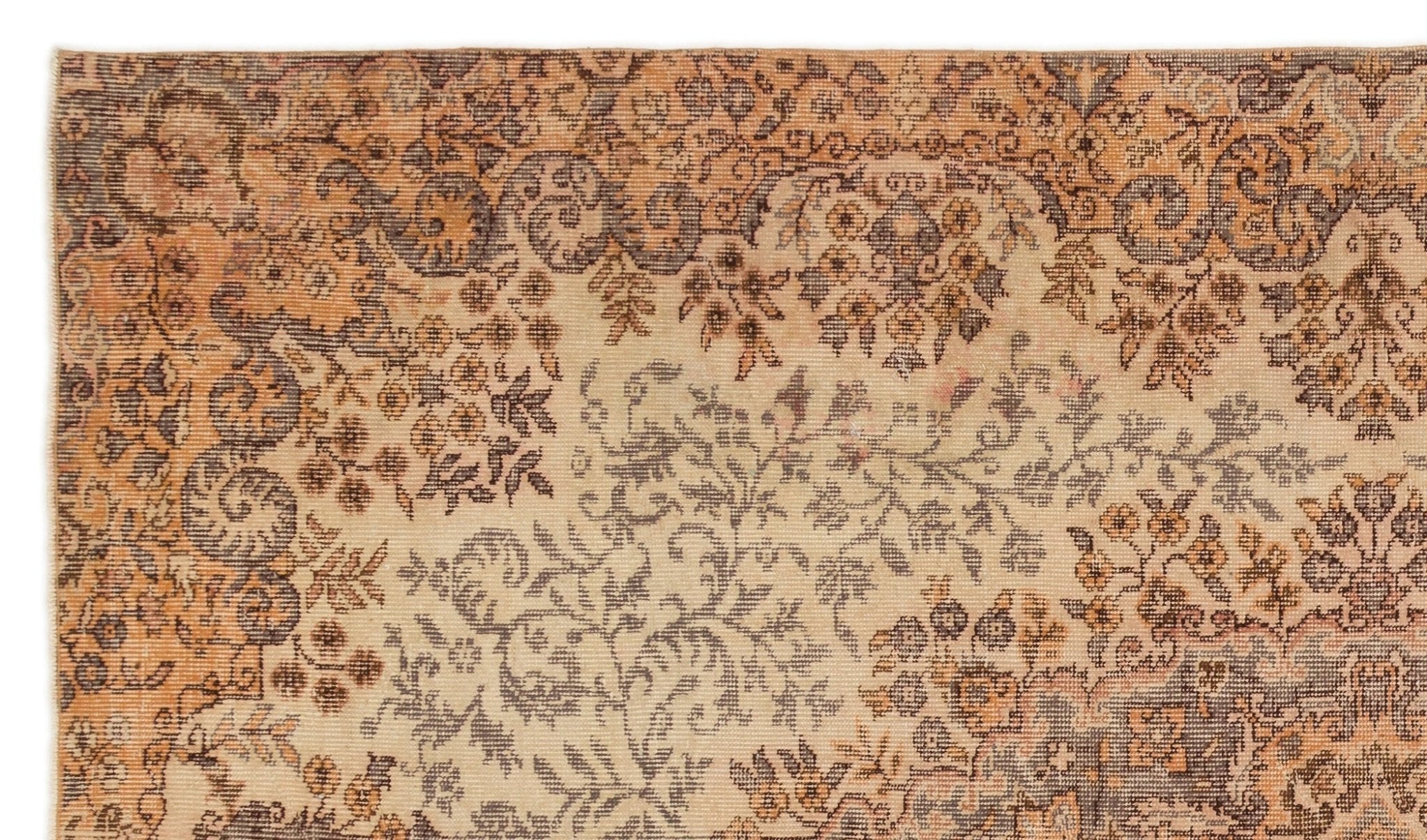 Atina 18981 Beige Vintage Wool Handmade Area Rug 5'5" x 9'6"