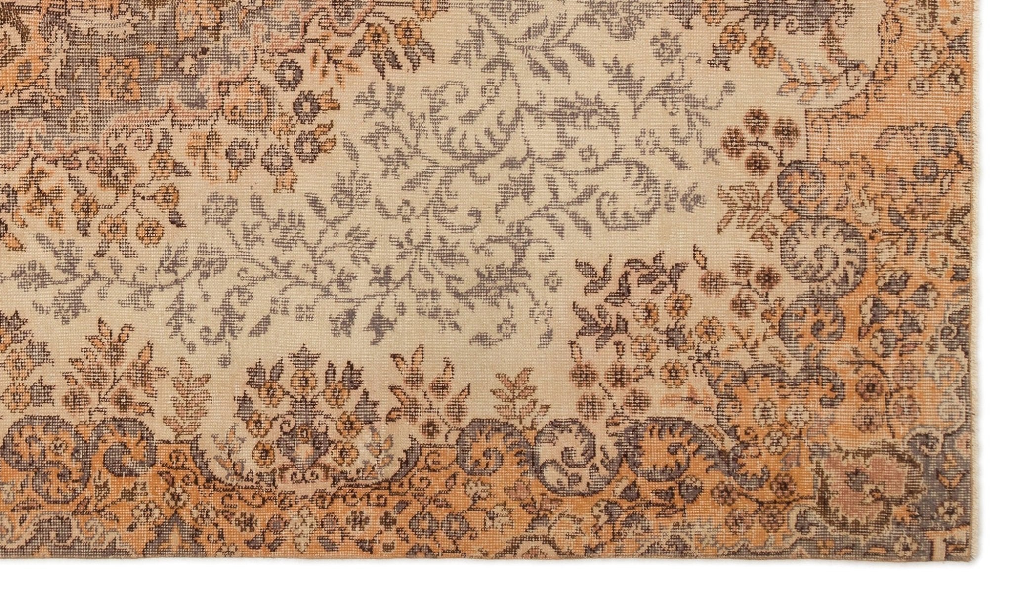 Atina 18981 Beige Vintage Wool Handmade Area Rug 5'5" x 9'6"