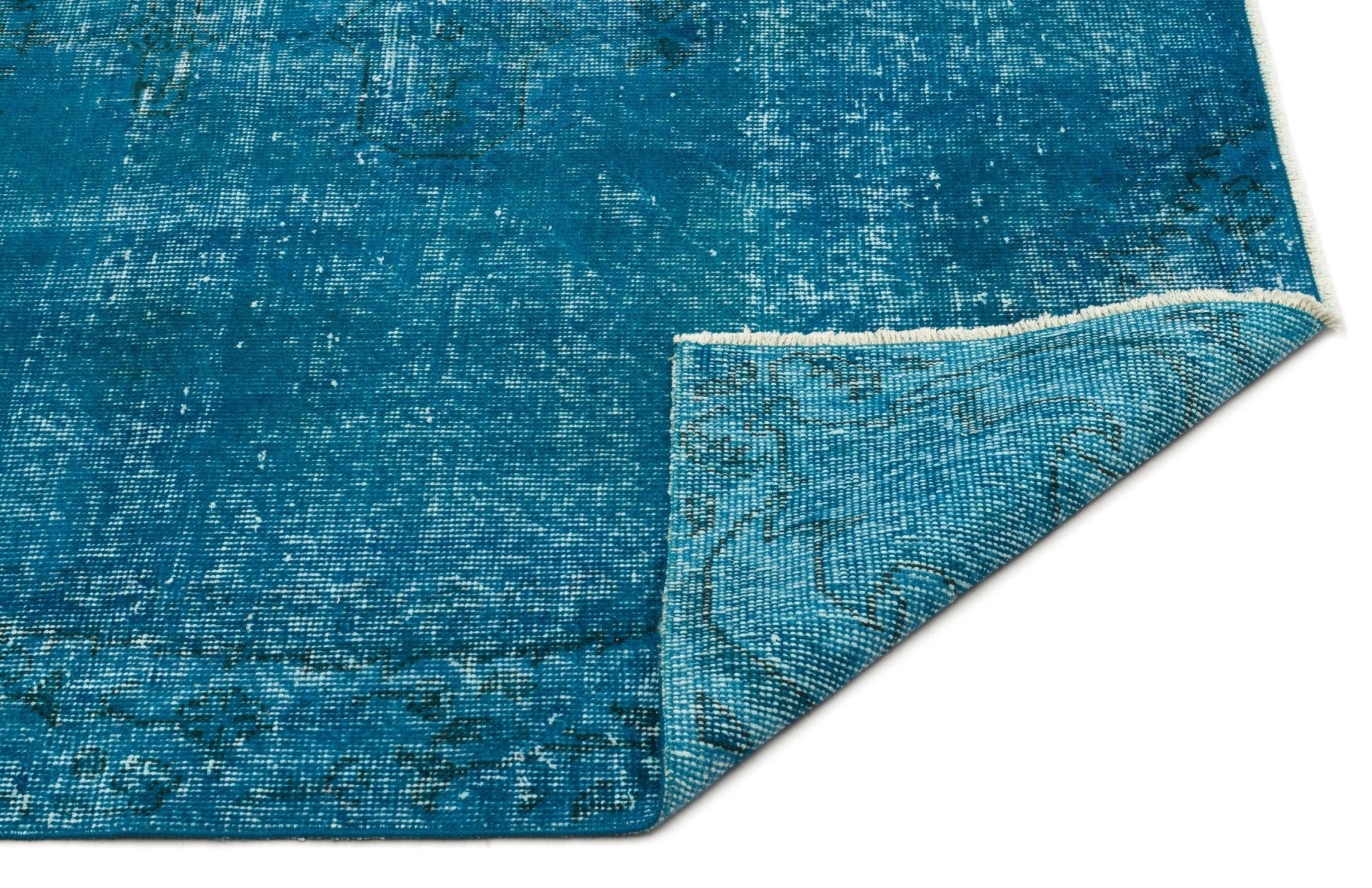 Atina 18992 Turquoise Vintage Wool Handmade Area Rug 5'1" x 8'7"