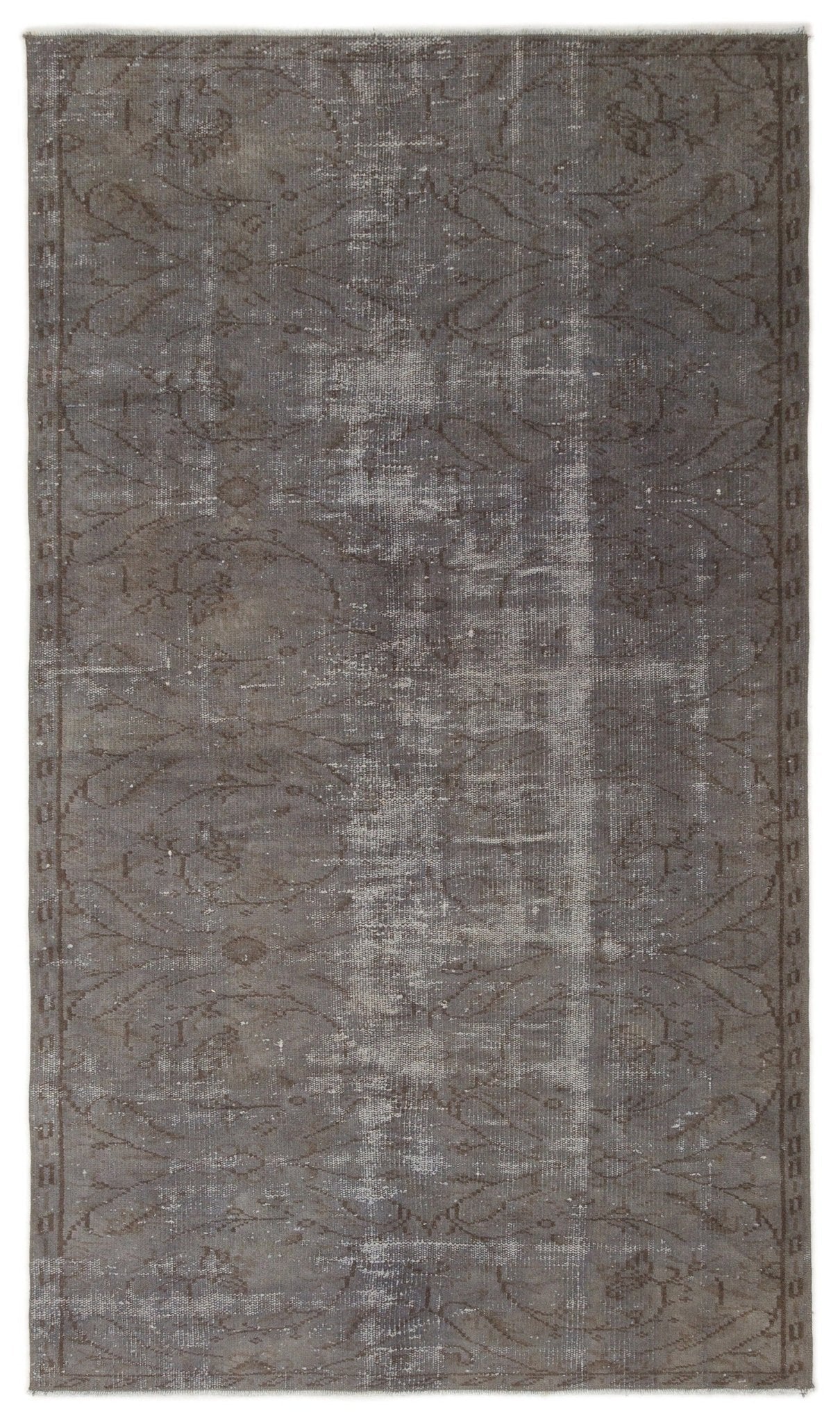Atina 19034 Brown Vintage Wool Handmade Area Rug 4'5" x 7'8"