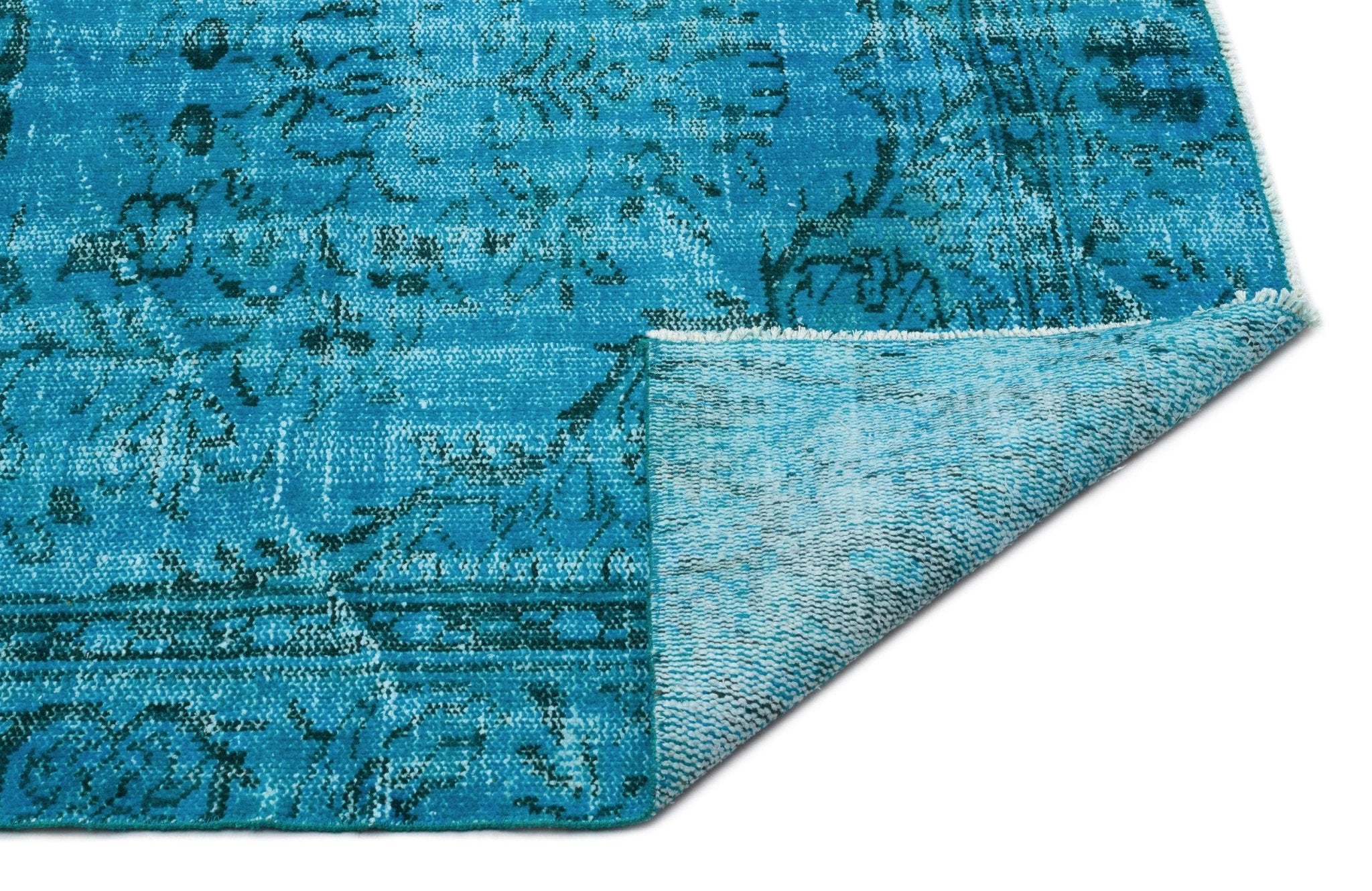Atina 19214 Turquoise Vintage Wool Handmade Area Rug 4'11" x 7'10"